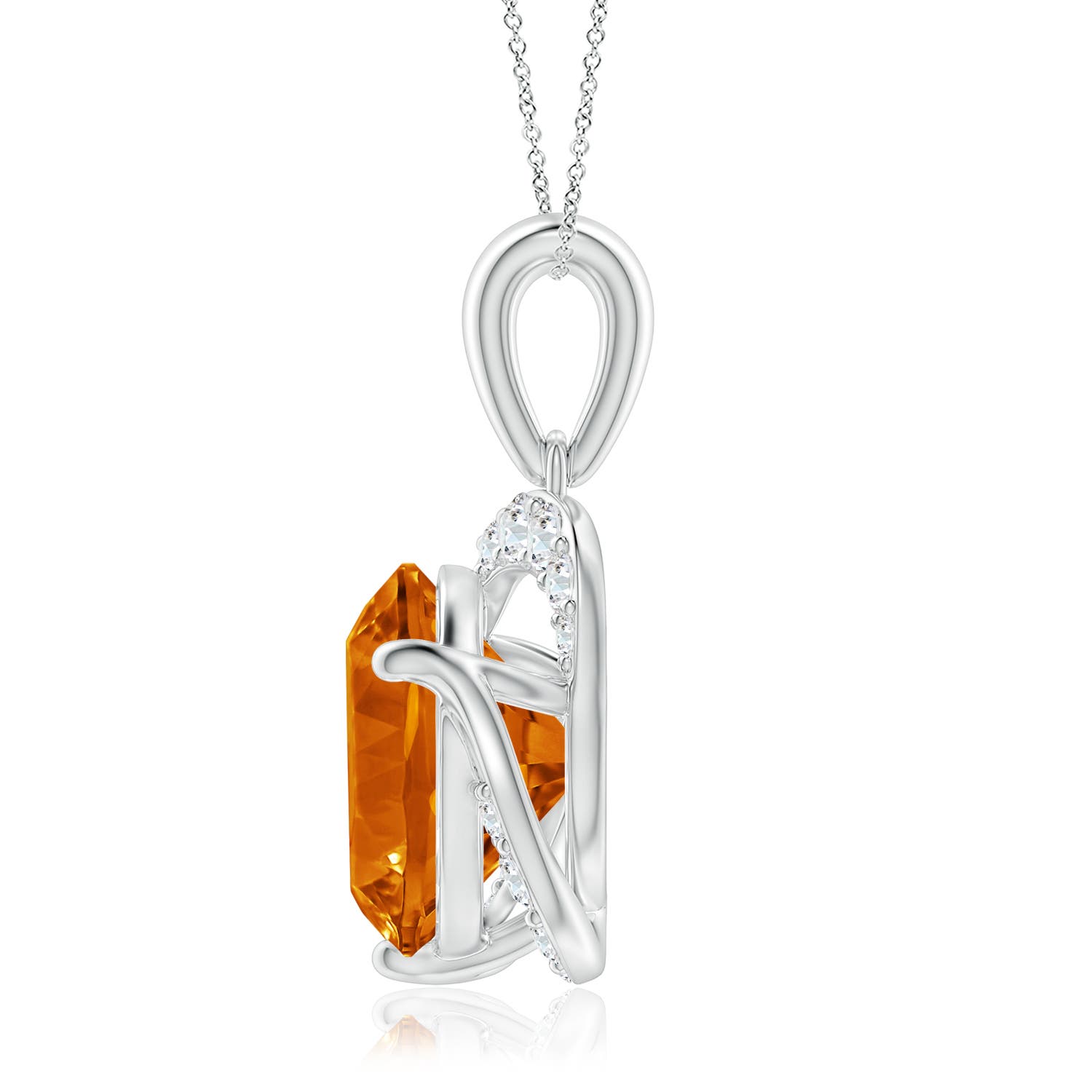 AAAA - Citrine / 3.22 CT / 14 KT White Gold