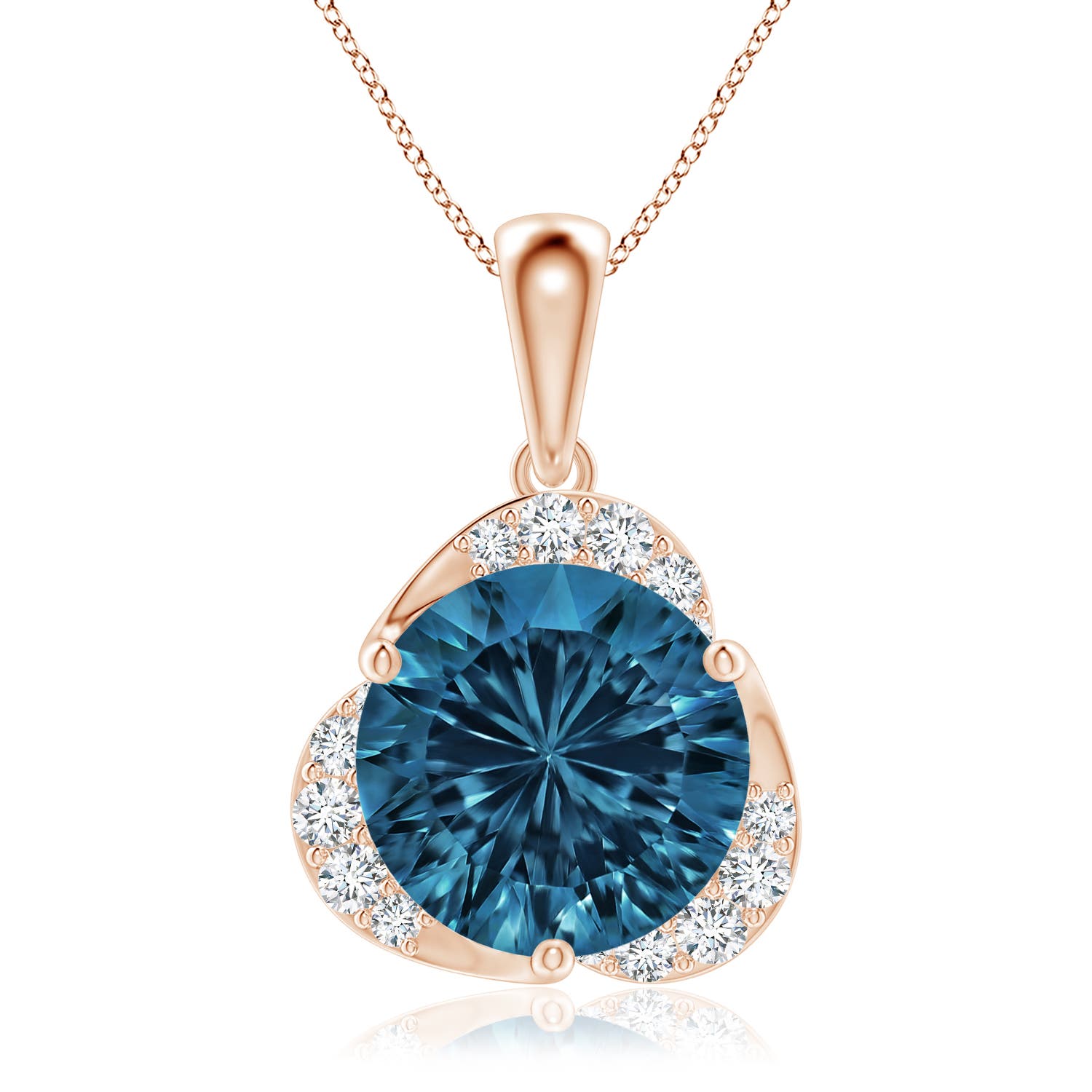 AAAA - London Blue Topaz / 3.82 CT / 14 KT Rose Gold