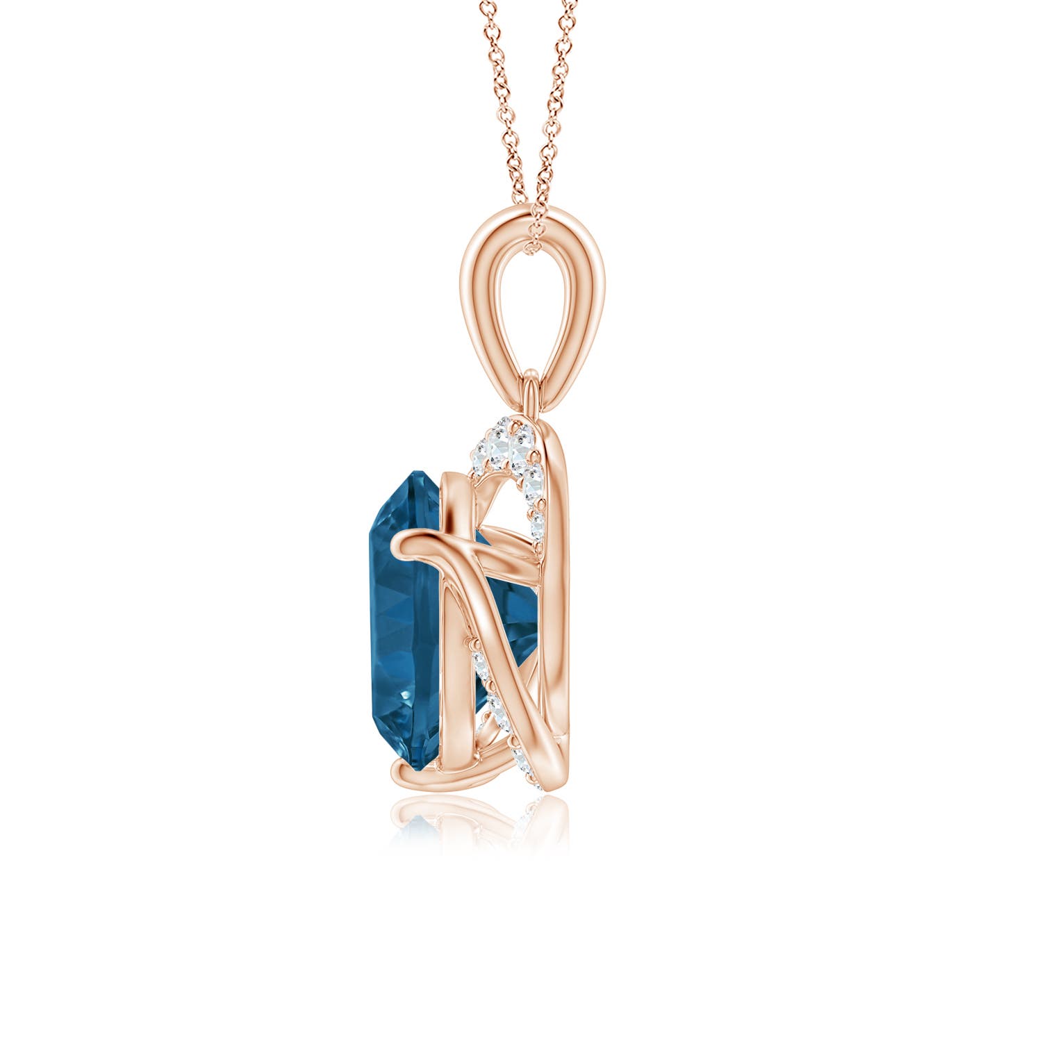 AAAA - London Blue Topaz / 2.22 CT / 14 KT Rose Gold