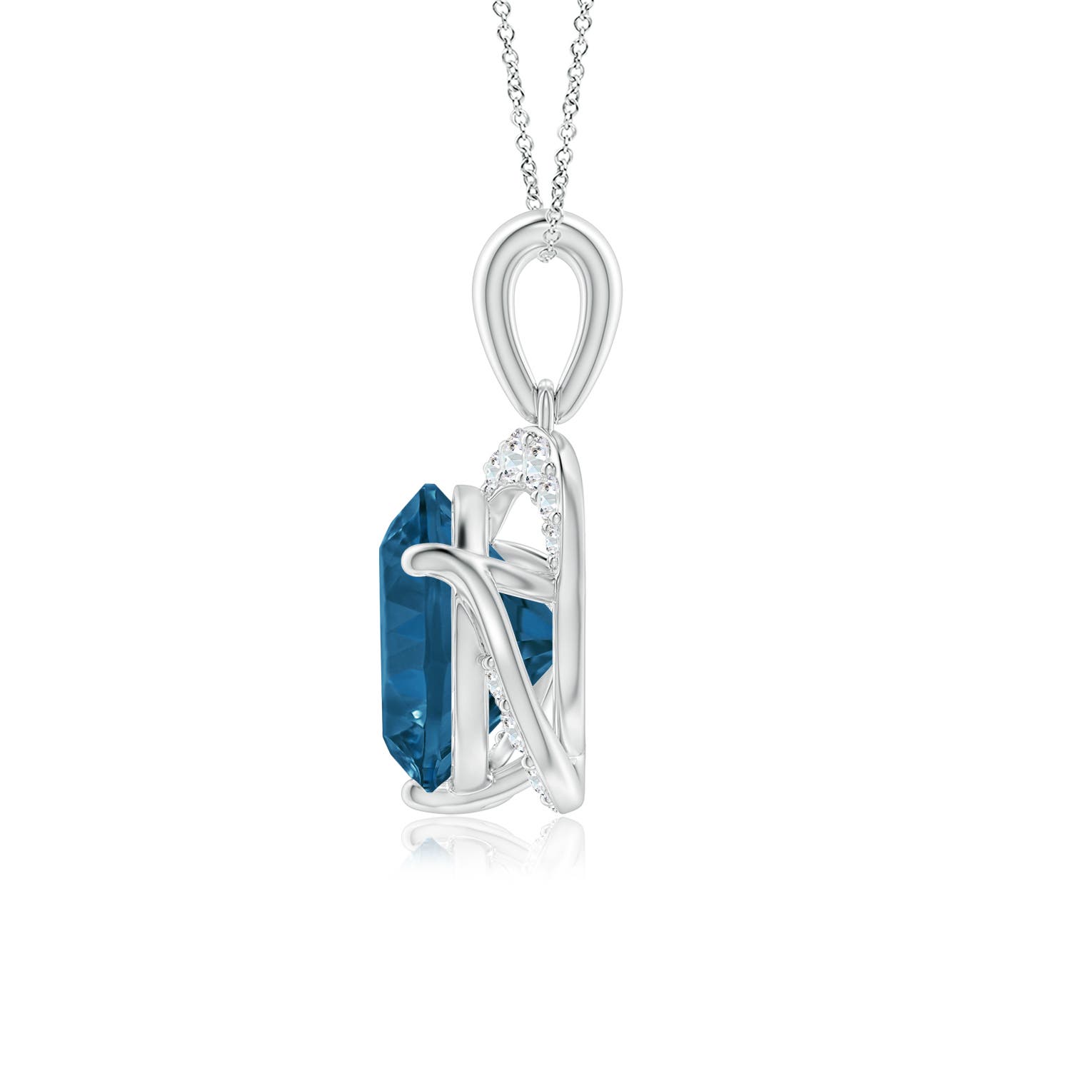 AAAA - London Blue Topaz / 2.22 CT / 14 KT White Gold