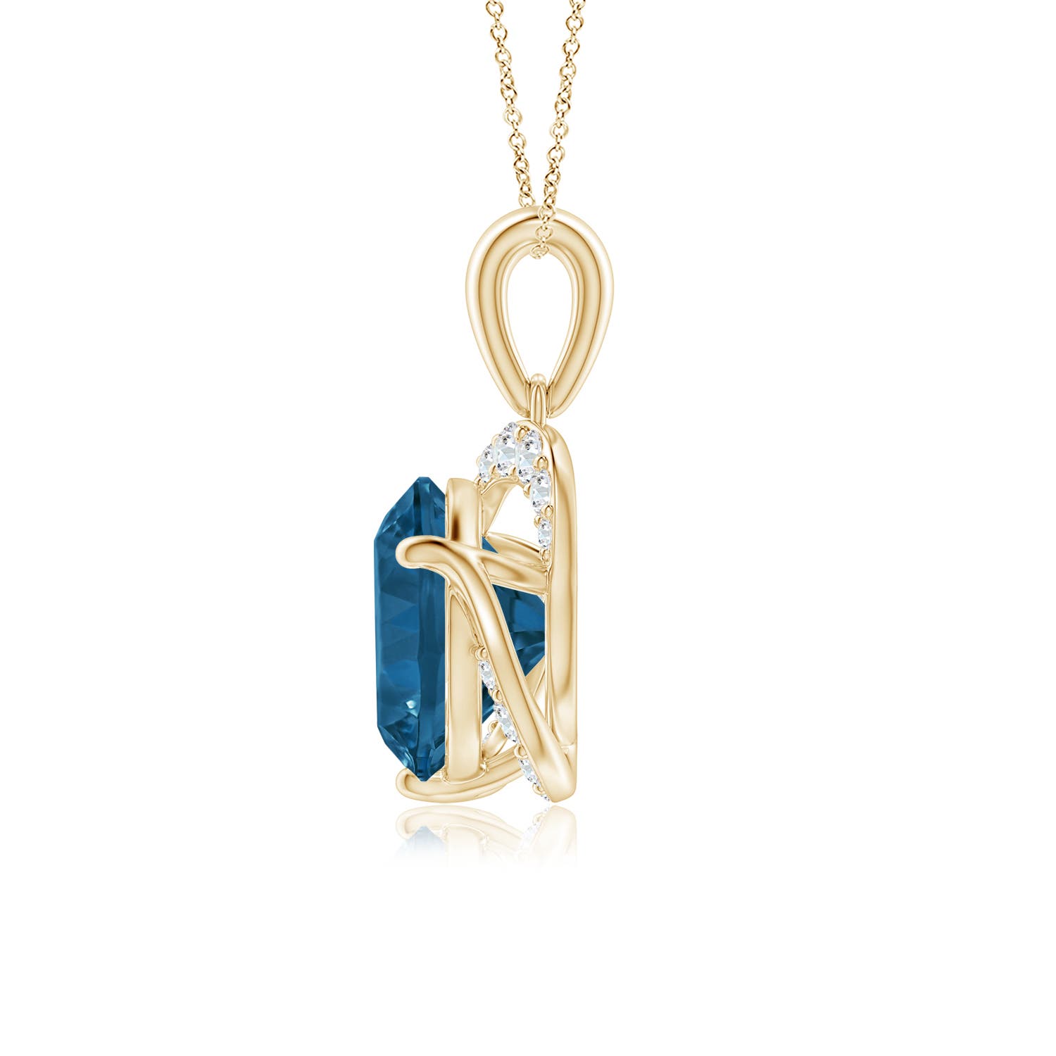 AAAA - London Blue Topaz / 2.22 CT / 14 KT Yellow Gold