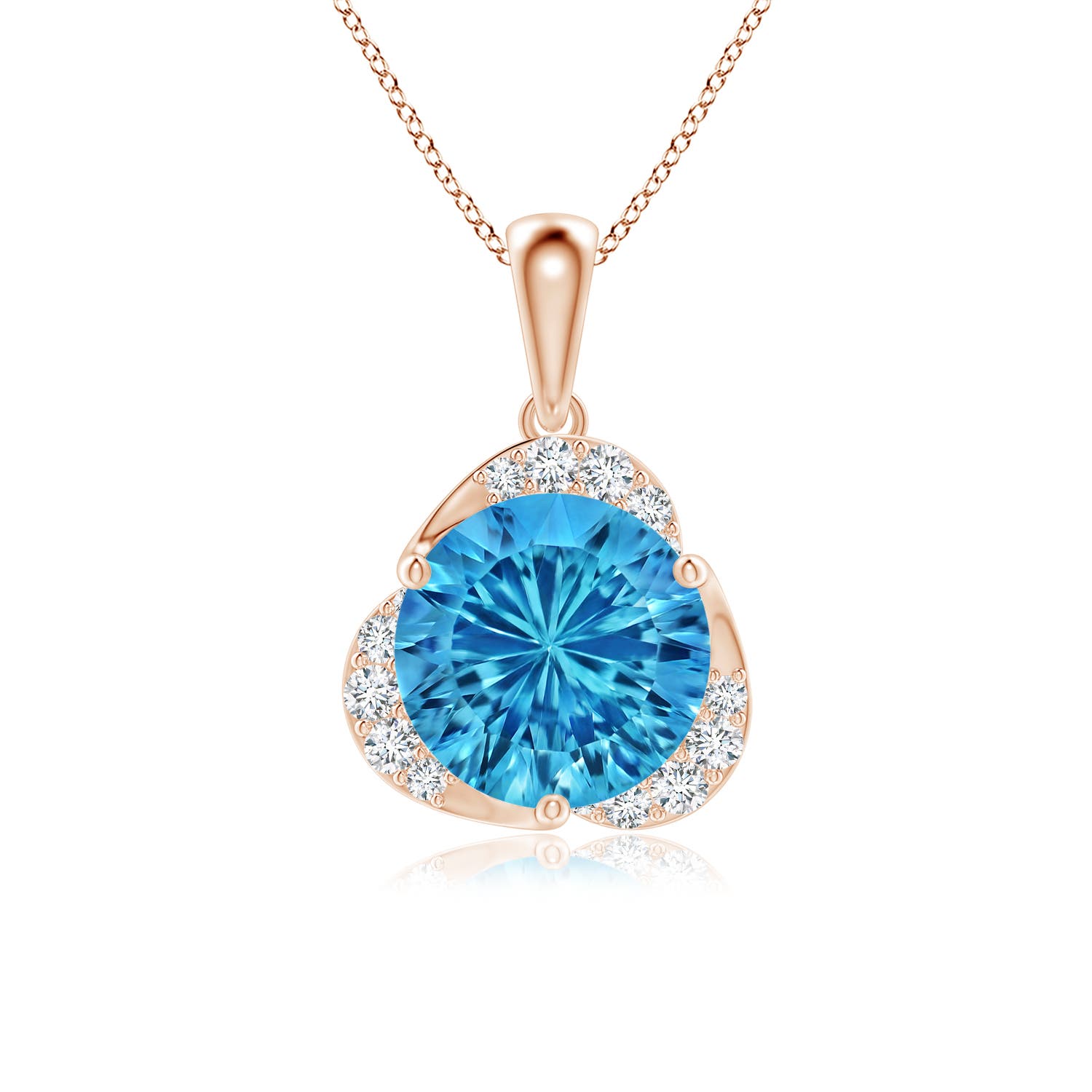 AAAA - Swiss Blue Topaz / 2.22 CT / 14 KT Rose Gold