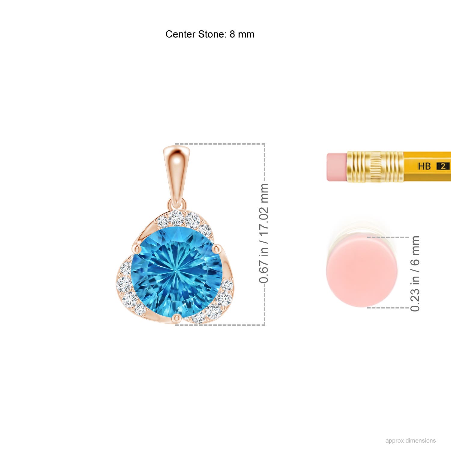 AAAA - Swiss Blue Topaz / 2.22 CT / 14 KT Rose Gold