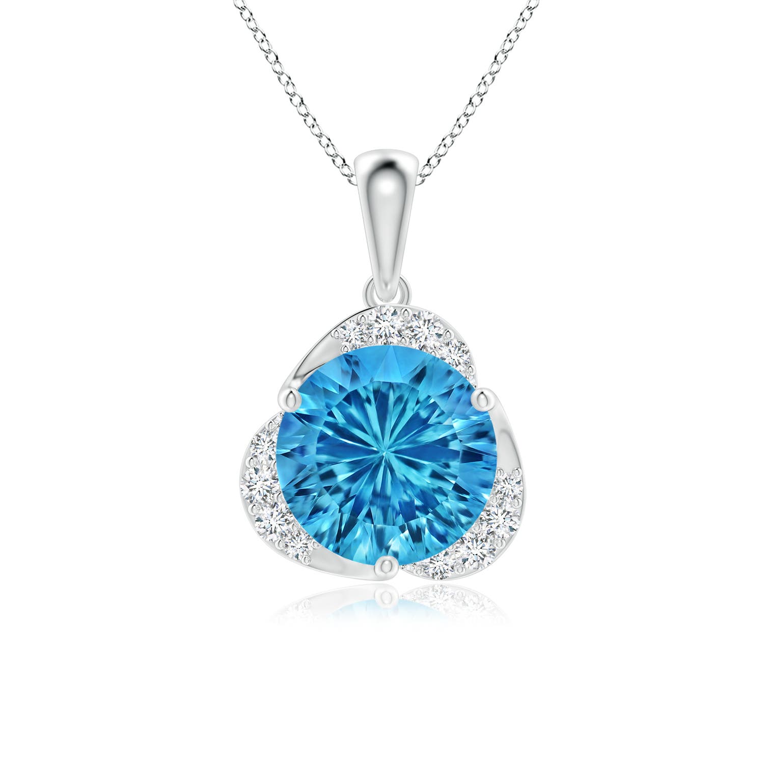 AAAA - Swiss Blue Topaz / 2.22 CT / 14 KT White Gold