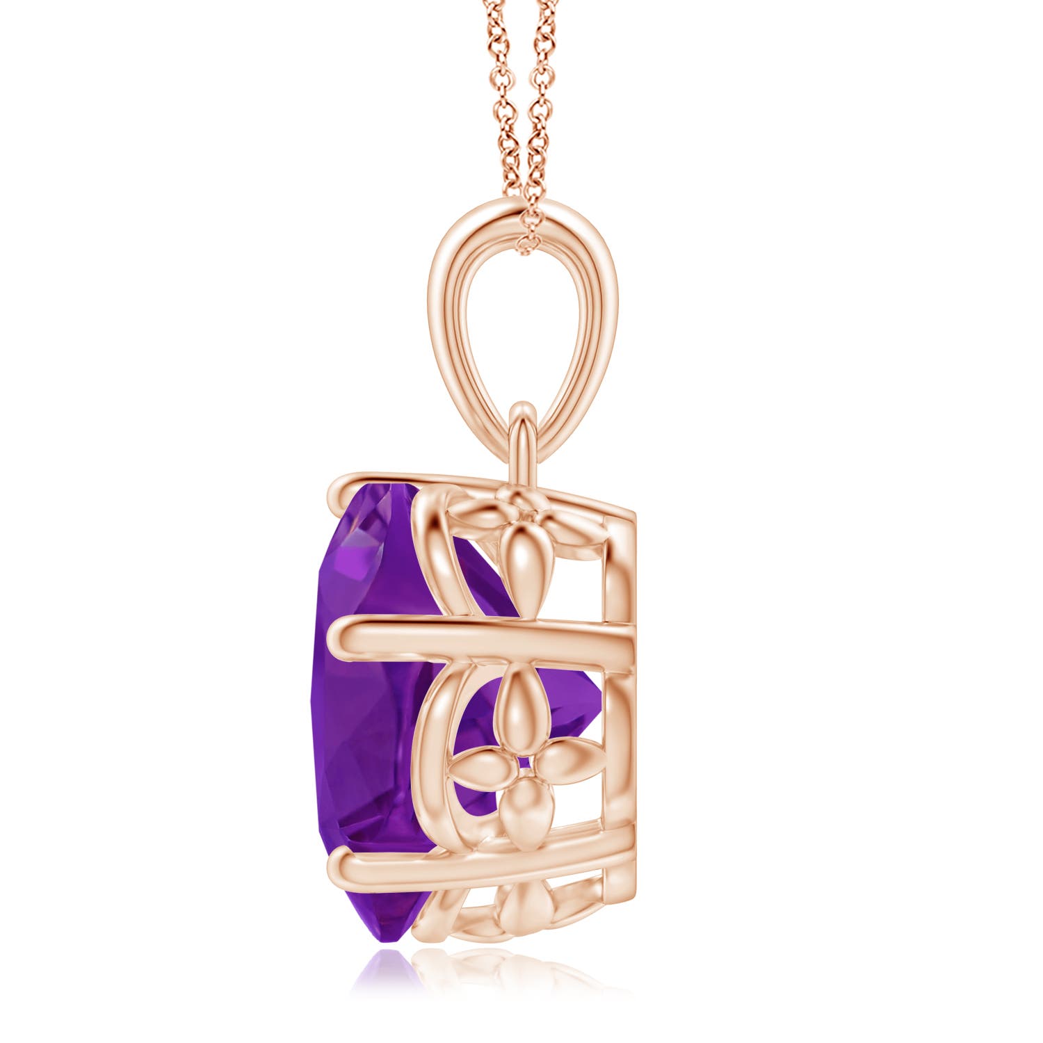 AAAA - Amethyst / 3.5 CT / 14 KT Rose Gold