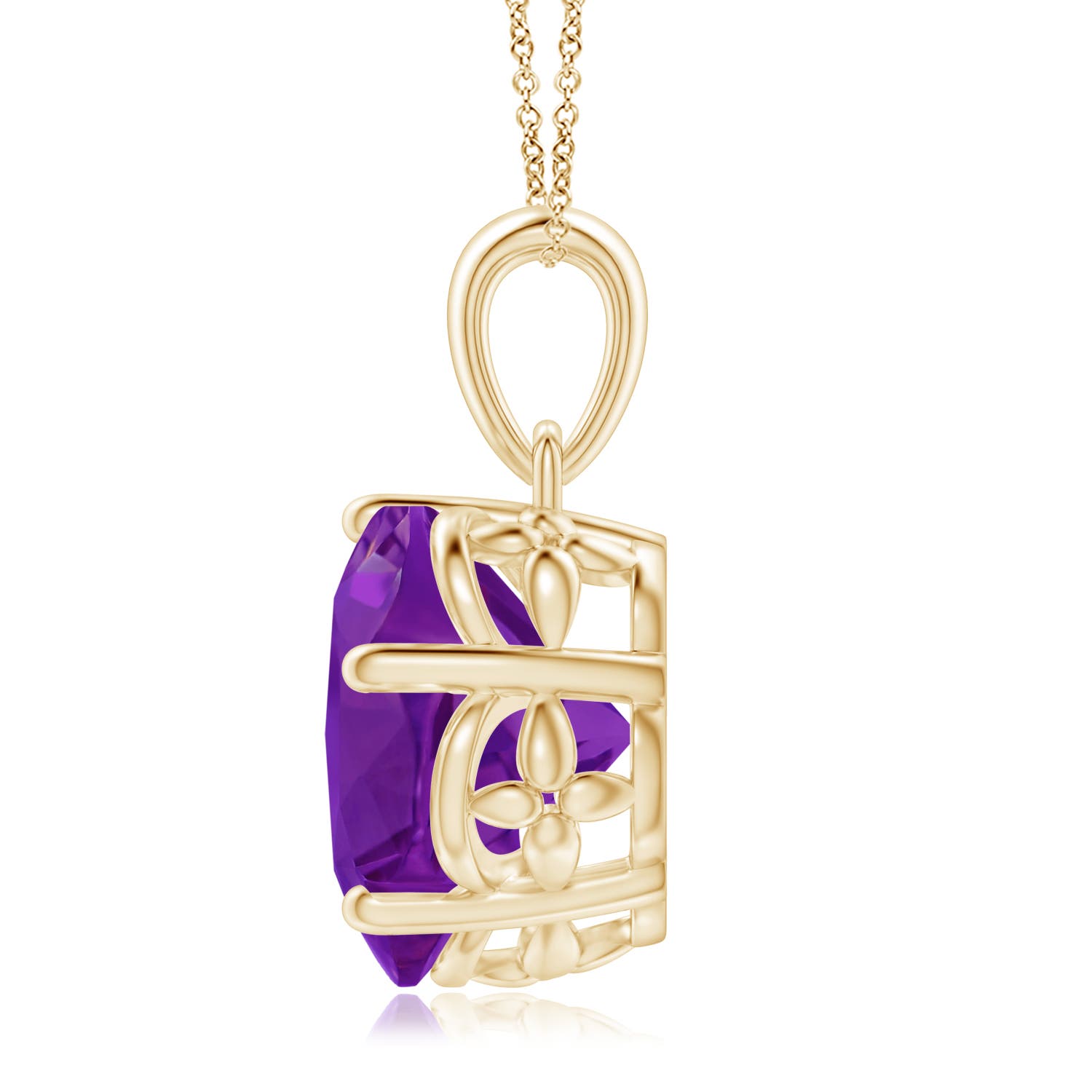 AAAA - Amethyst / 3.5 CT / 14 KT Yellow Gold