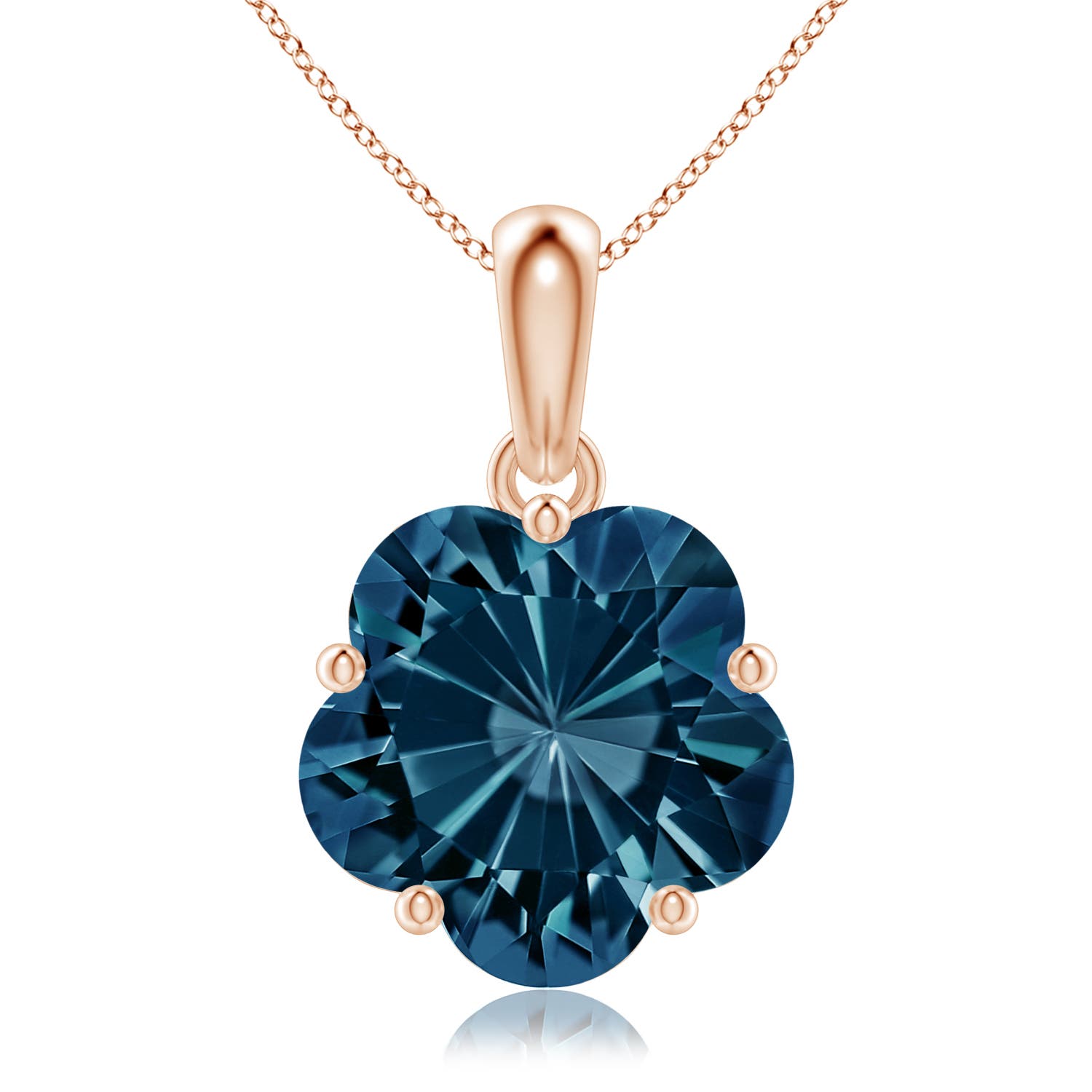 AAAA - London Blue Topaz / 4.2 CT / 14 KT Rose Gold