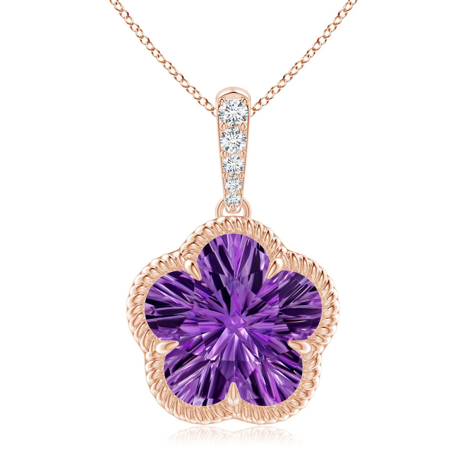 AAAA - Amethyst / 3.77 CT / 14 KT Rose Gold