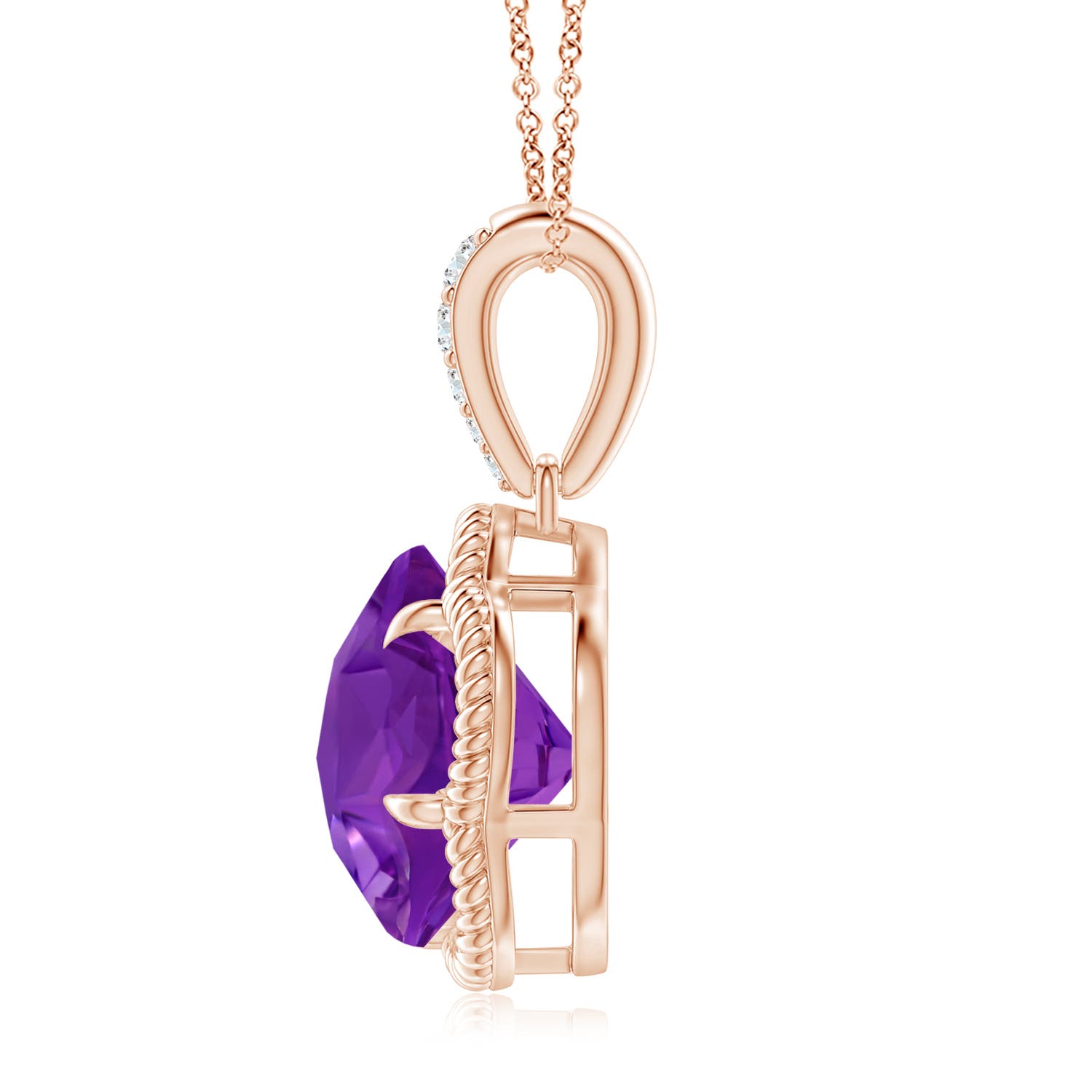 AAAA - Amethyst / 3.77 CT / 14 KT Rose Gold