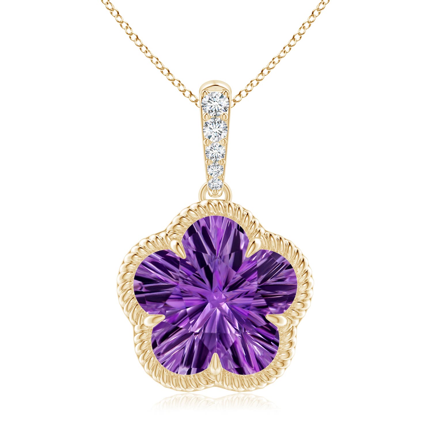 AAAA - Amethyst / 3.77 CT / 14 KT Yellow Gold