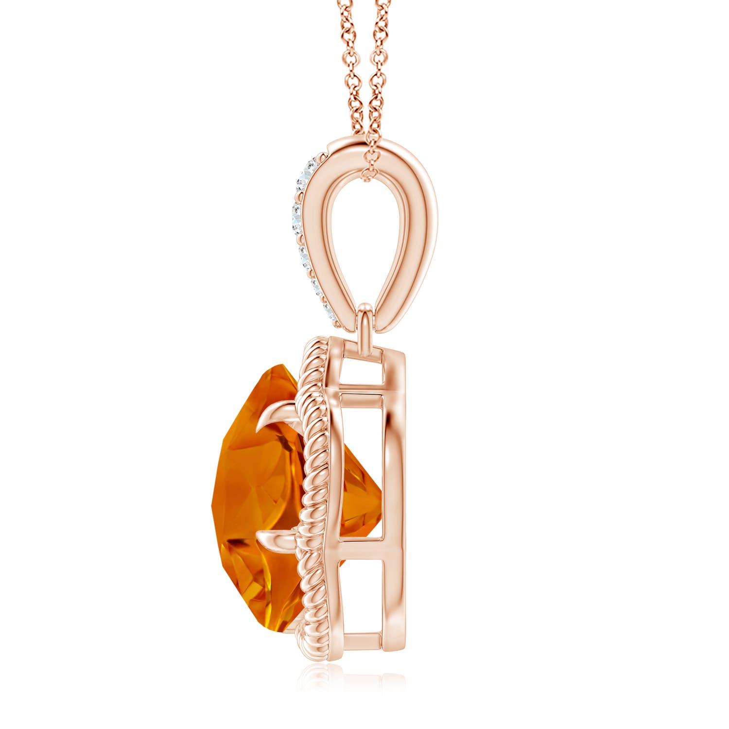 AAAA - Citrine / 3.77 CT / 14 KT Rose Gold