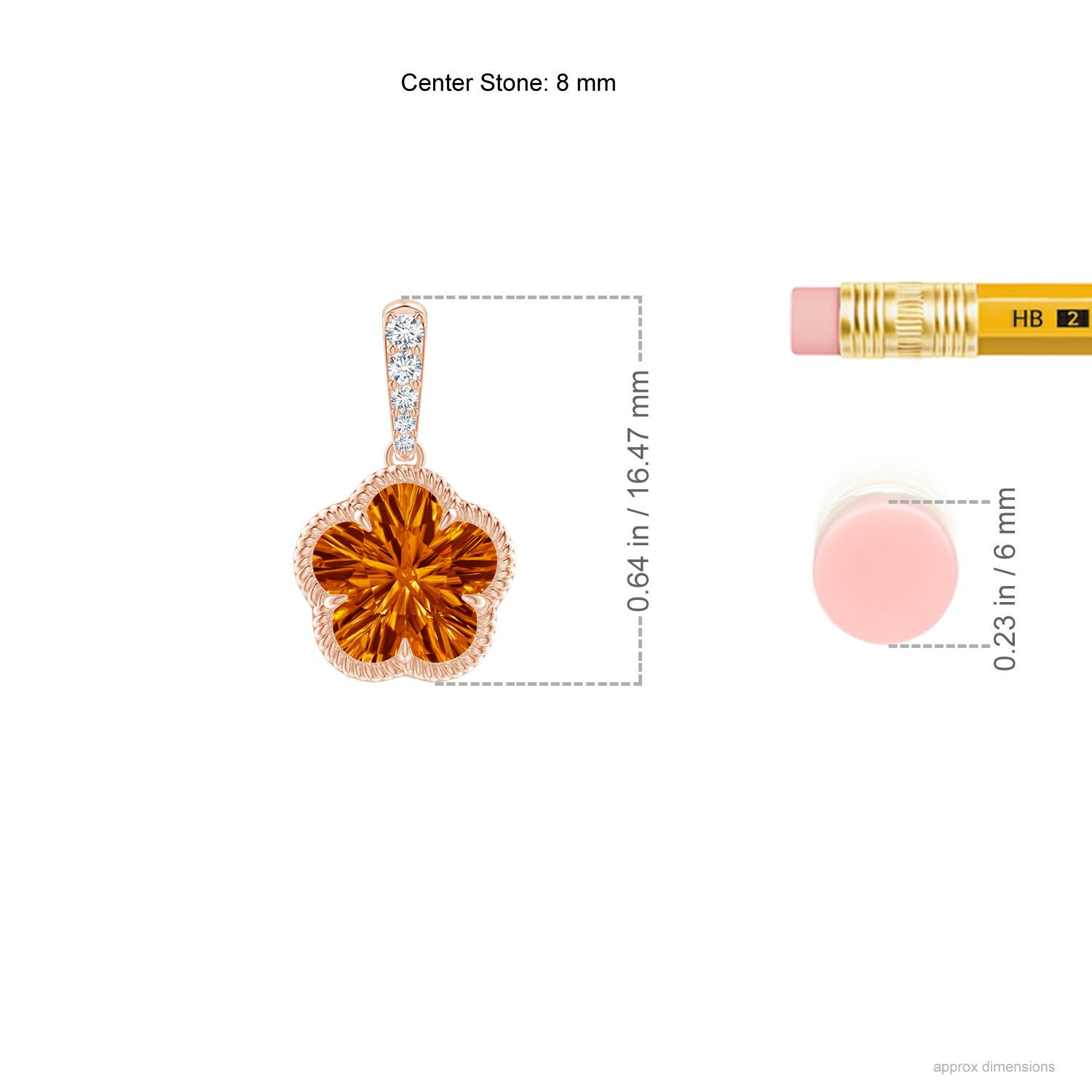 AAAA - Citrine / 2.05 CT / 14 KT Rose Gold