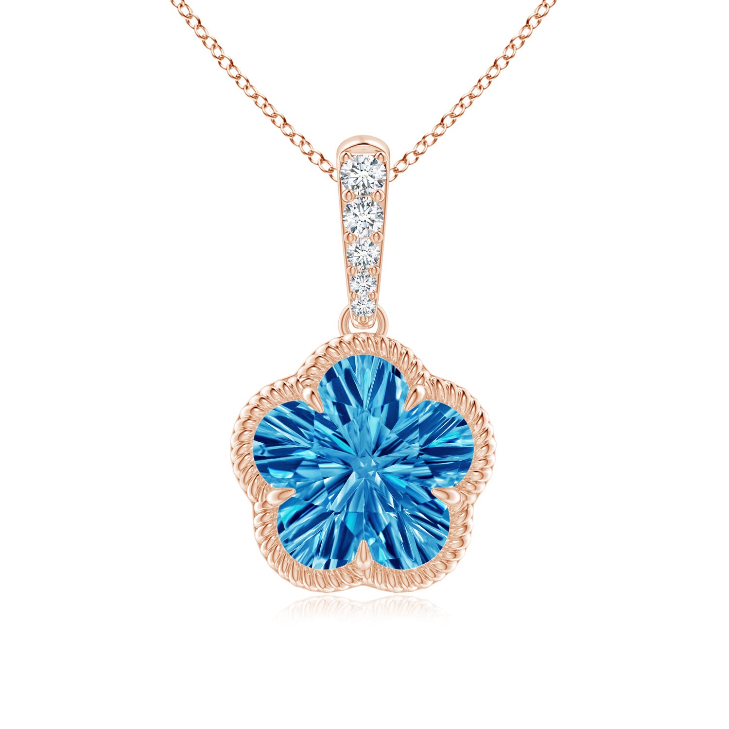 AAAA - Swiss Blue Topaz / 2.35 CT / 14 KT Rose Gold