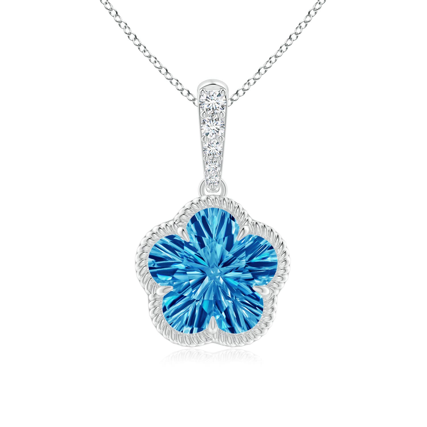 AAAA - Swiss Blue Topaz / 2.35 CT / 14 KT White Gold