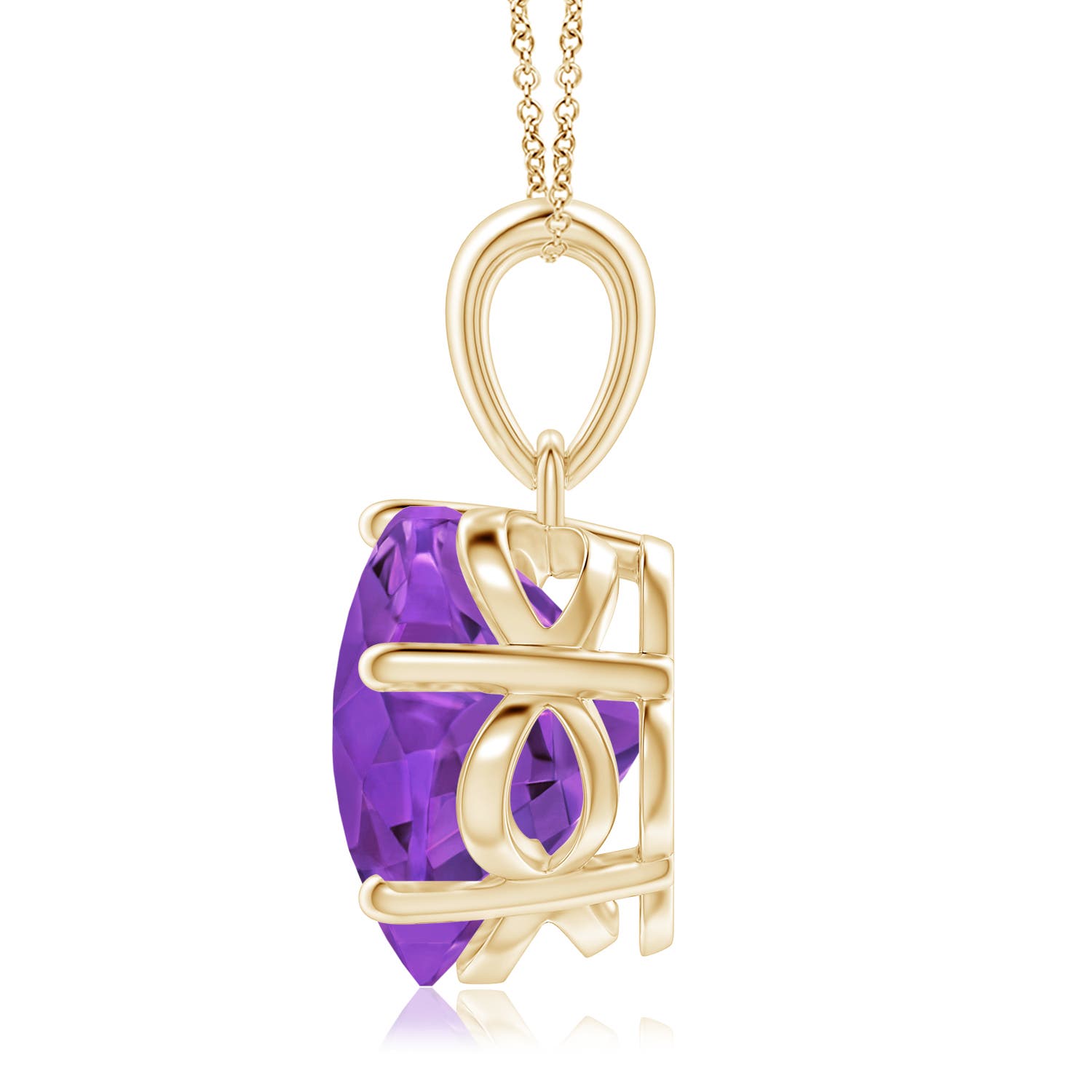 AAAA - Amethyst / 3.1 CT / 14 KT Yellow Gold