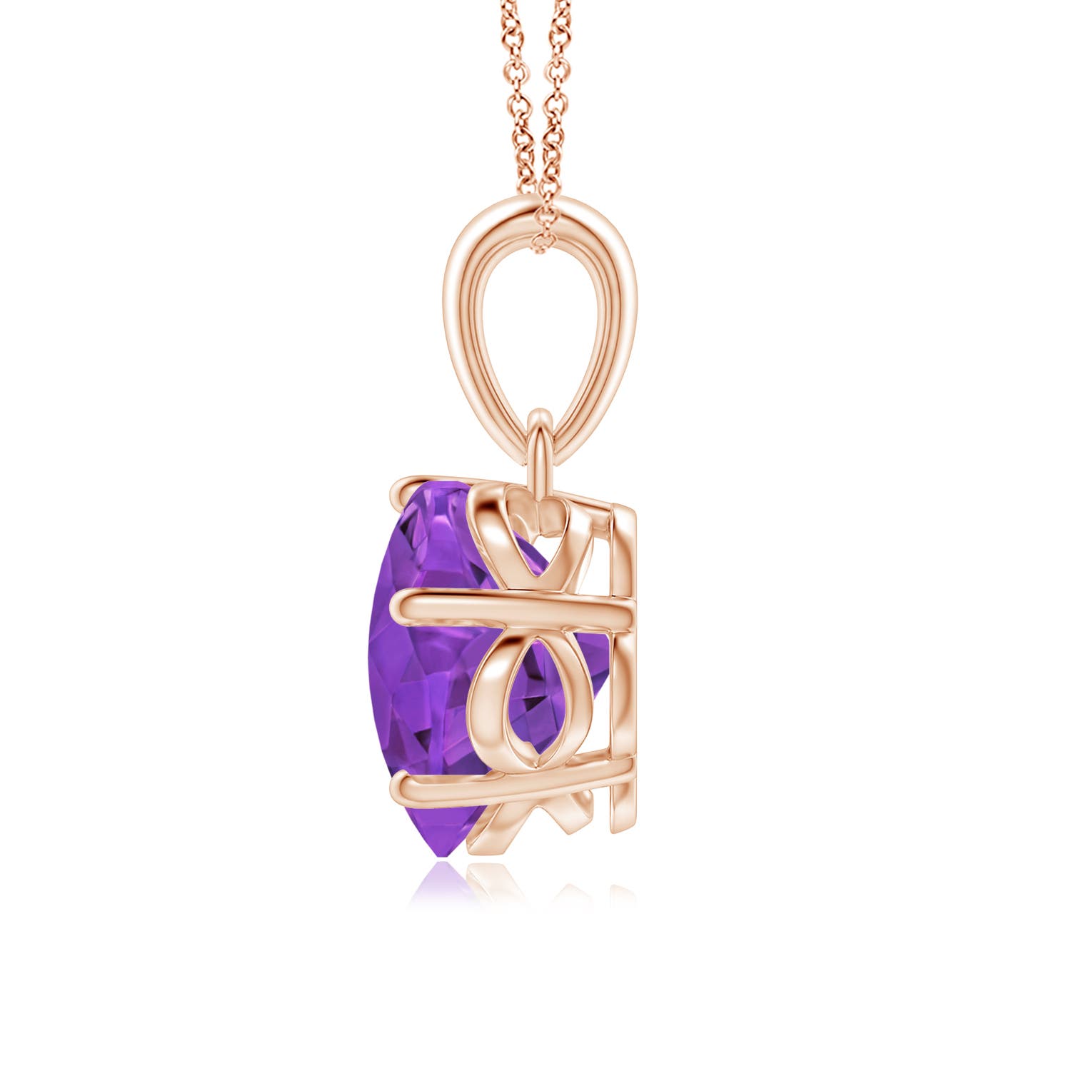 AAAA - Amethyst / 1.6 CT / 14 KT Rose Gold