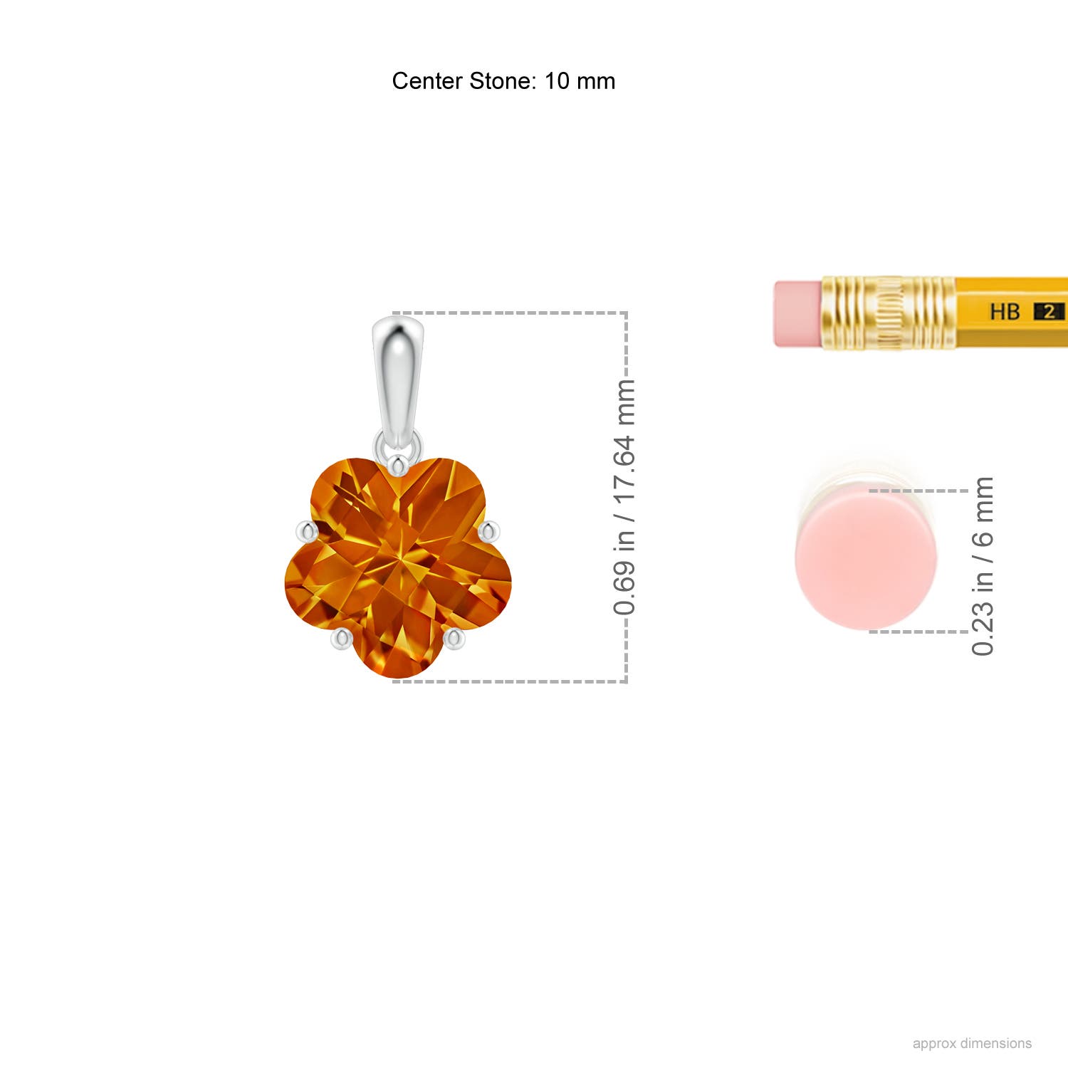 AAAA - Citrine / 3.1 CT / 14 KT White Gold