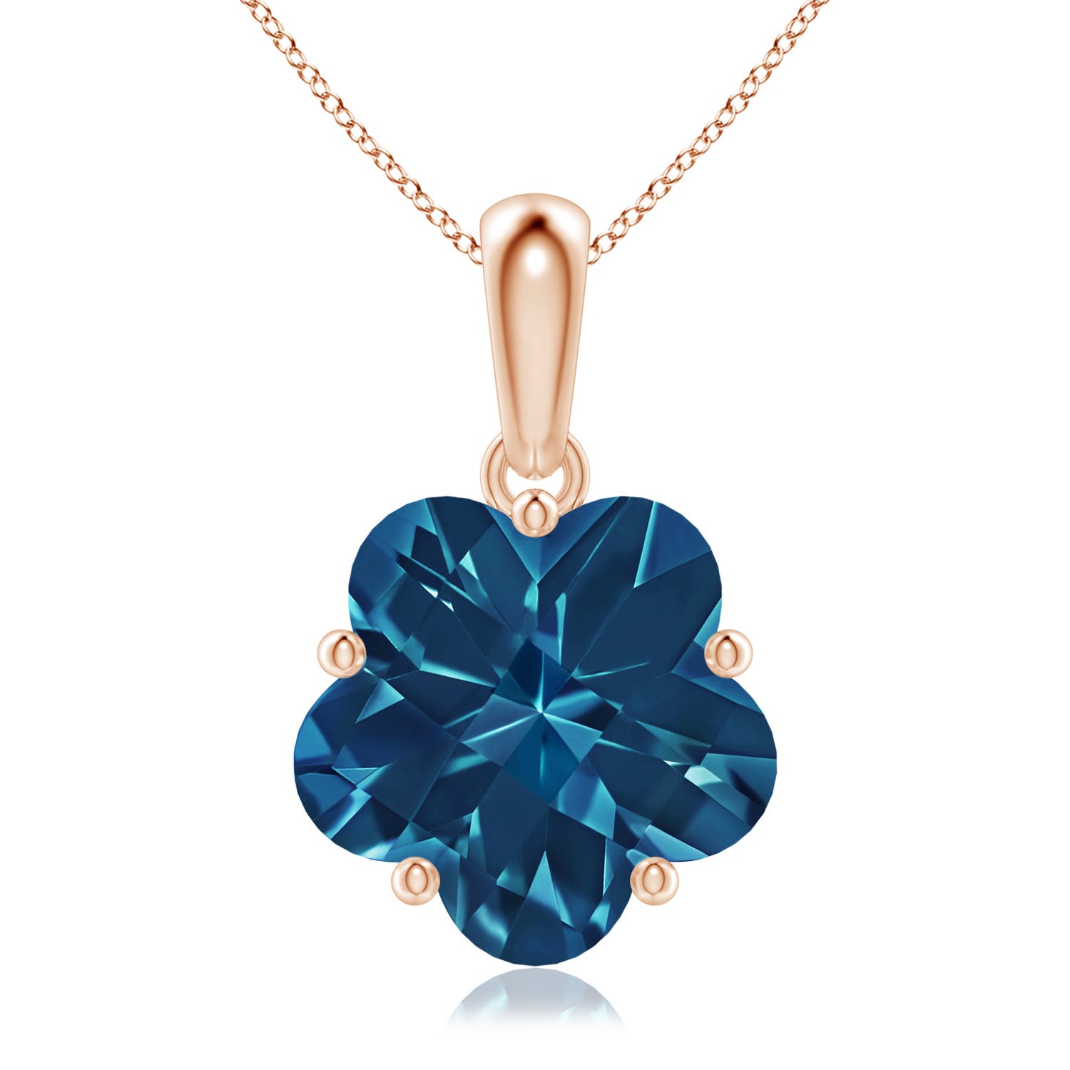 AAAA - London Blue Topaz / 3.7 CT / 14 KT Rose Gold