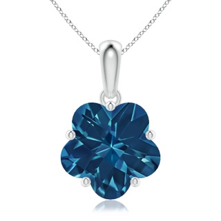 Five Petal Flower AAAA London Blue Topaz