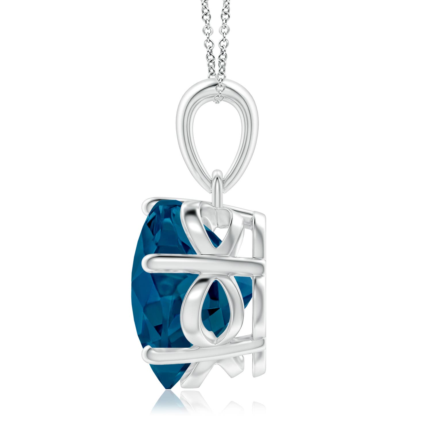 AAAA - London Blue Topaz / 3.7 CT / 14 KT White Gold