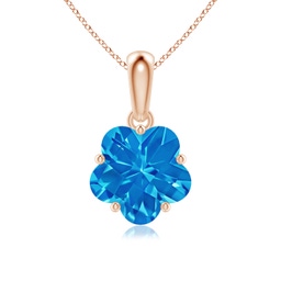 Fashion Rose Gold Swiss Blue Topaz Necklaces & Pendants