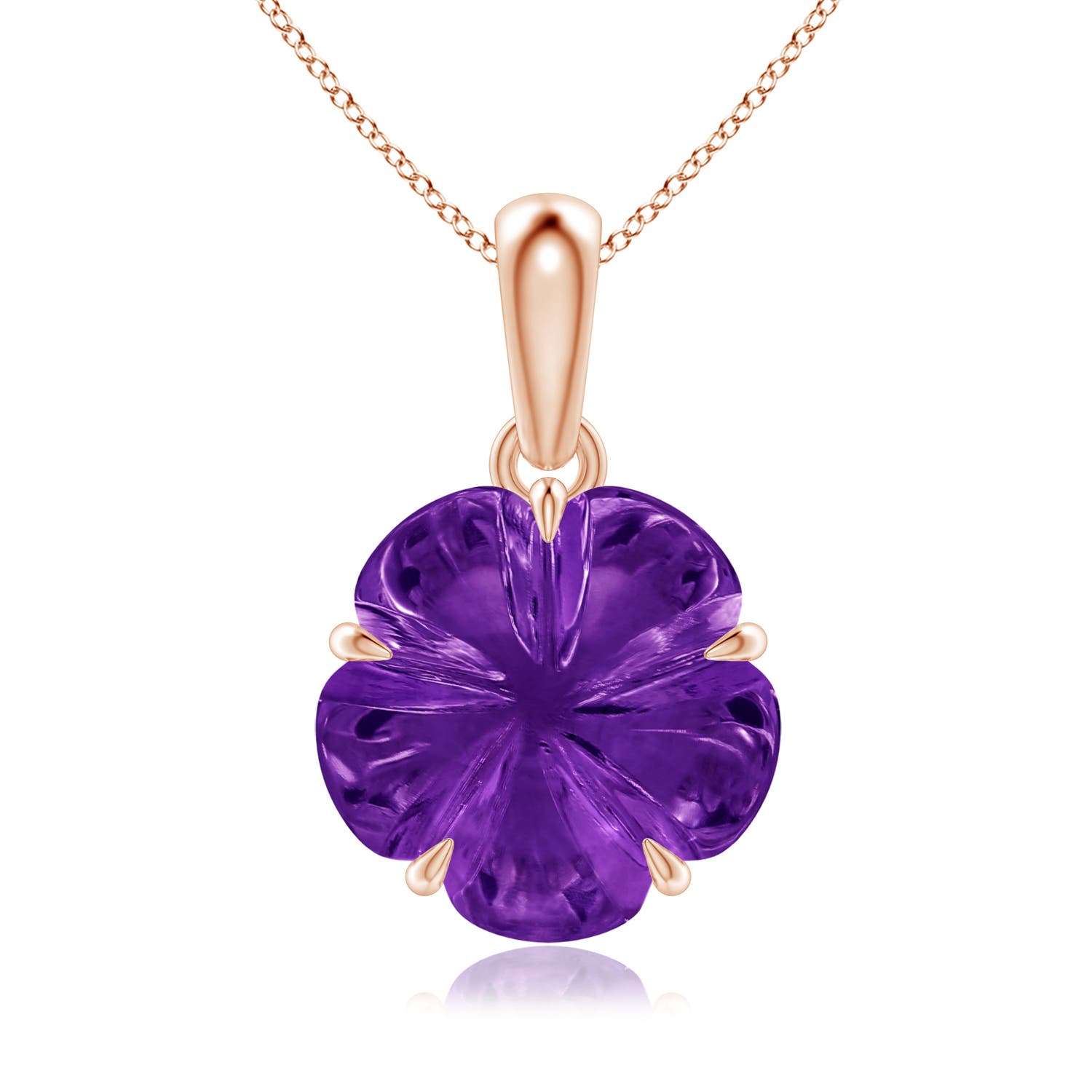 AAAA - Amethyst / 4.4 CT / 14 KT Rose Gold