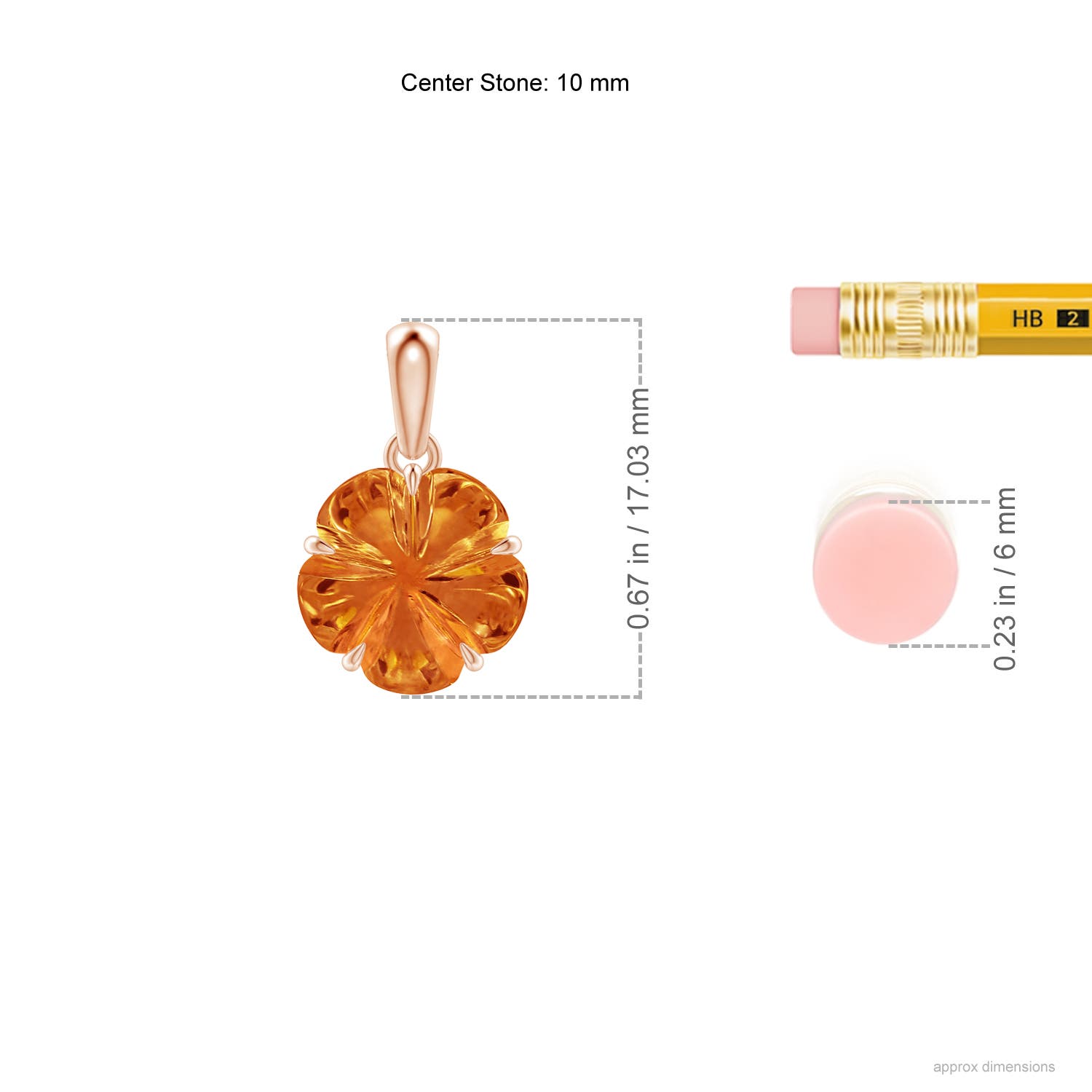 AAAA - Citrine / 4.4 CT / 14 KT Rose Gold