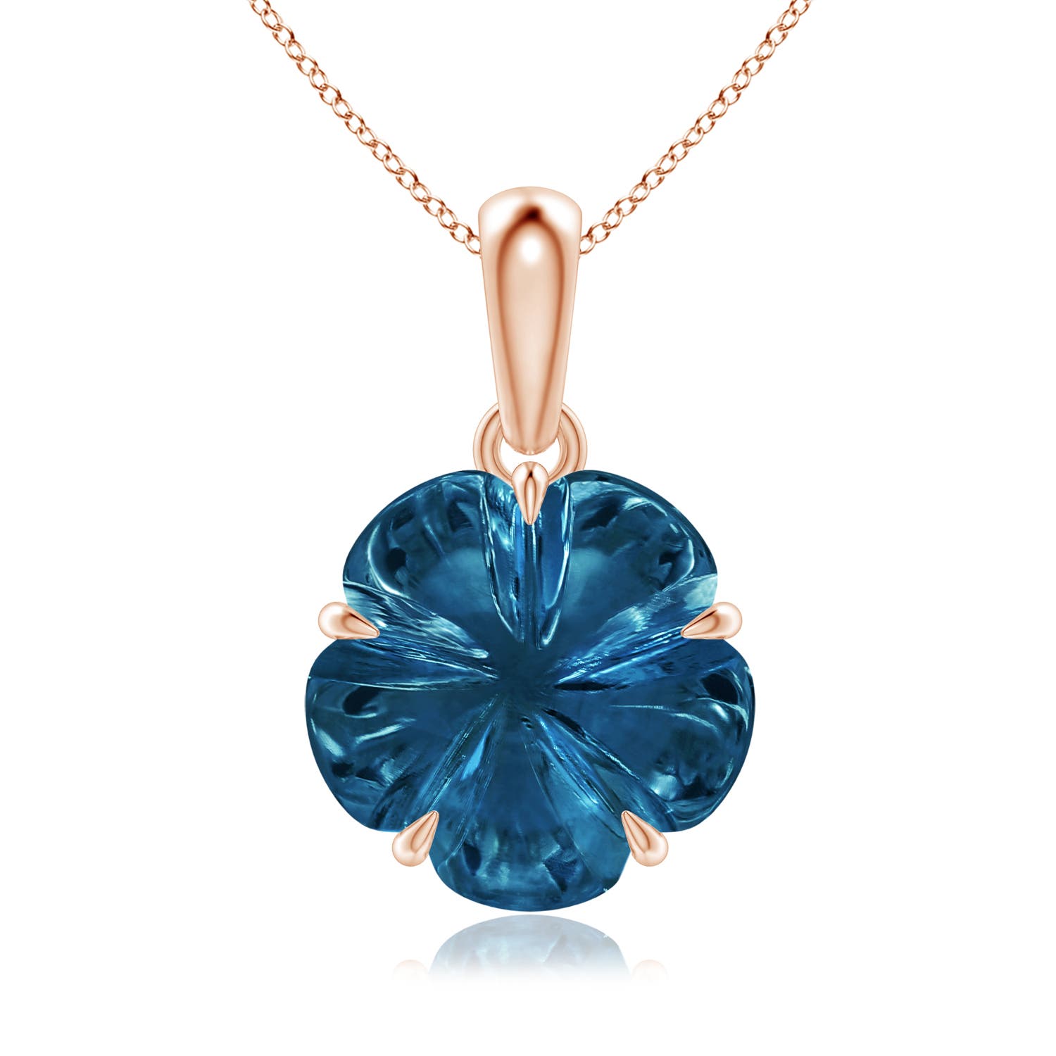 AAAA - London Blue Topaz / 5.2 CT / 14 KT Rose Gold