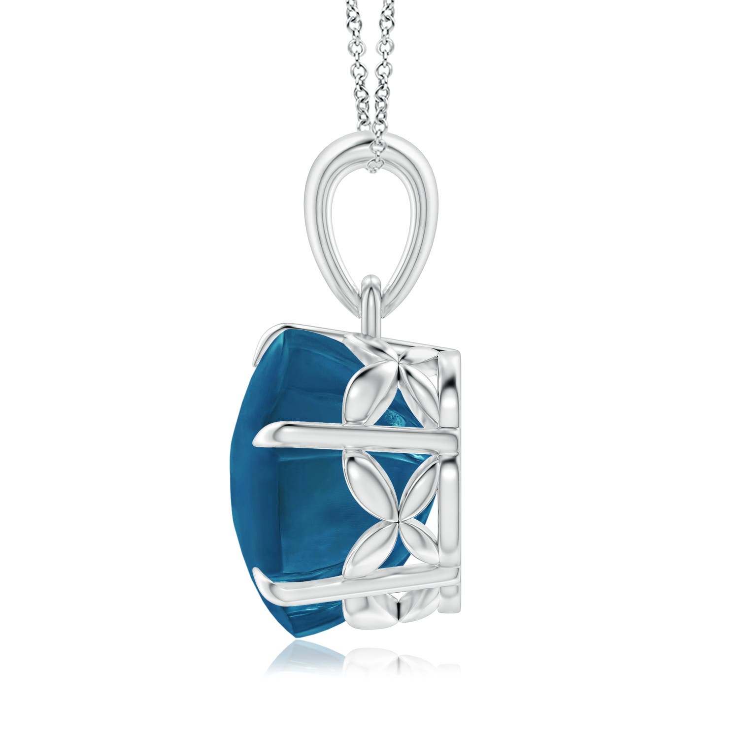 AAAA - London Blue Topaz / 5.2 CT / 14 KT White Gold