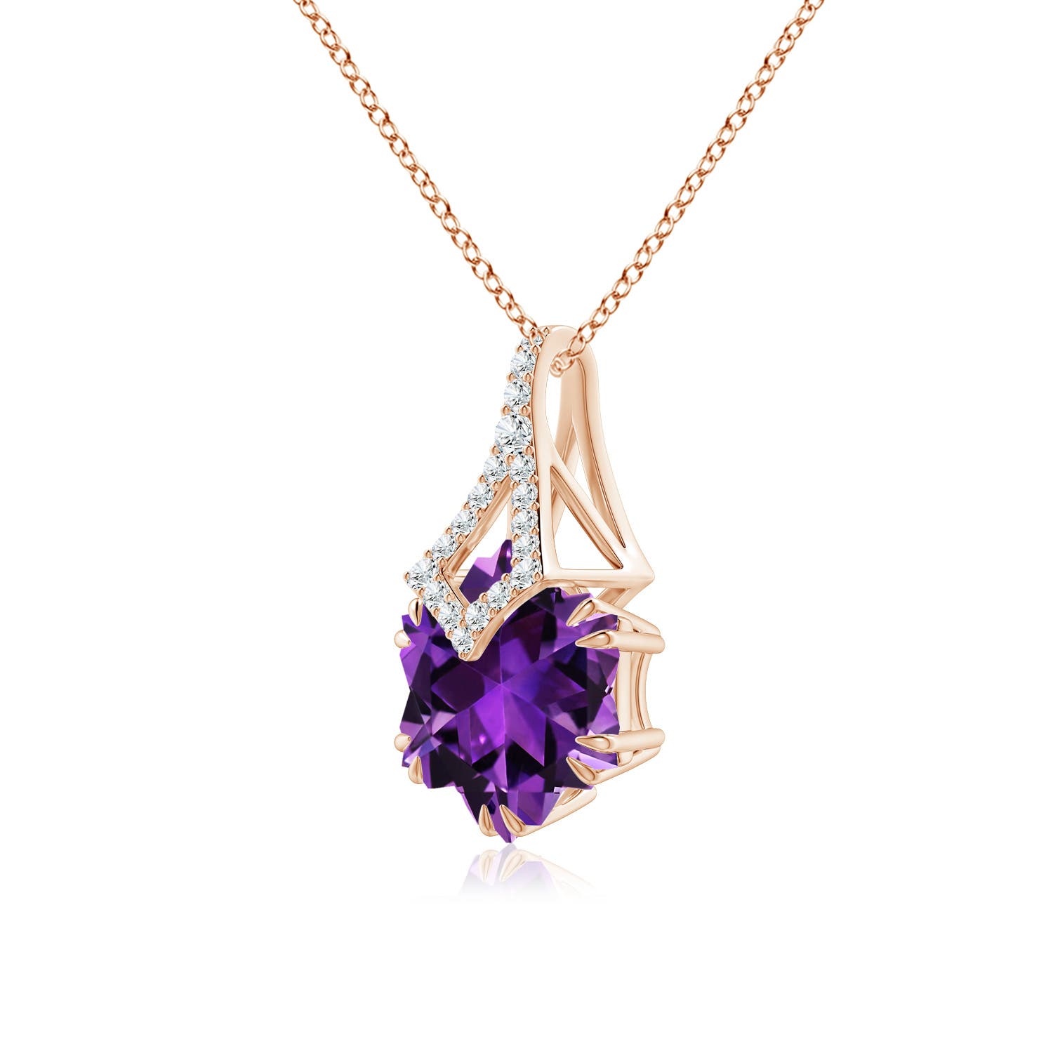 AAAA - Amethyst / 4.61 CT / 14 KT Rose Gold