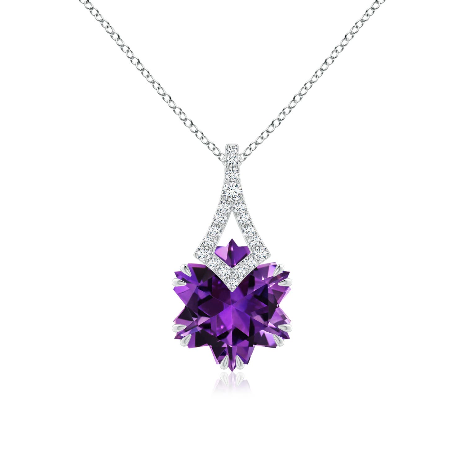 AAAA - Amethyst / 4.61 CT / 14 KT White Gold