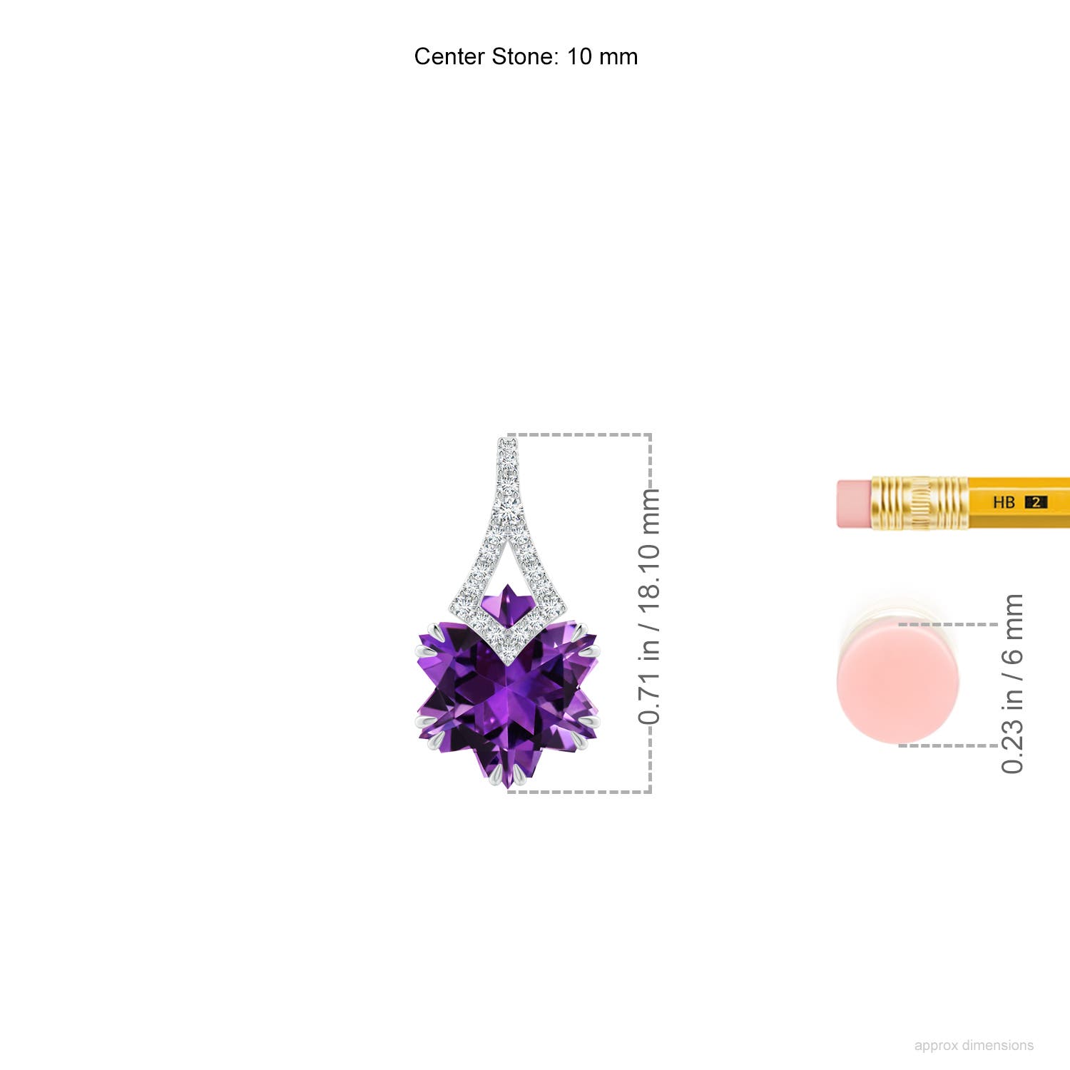 AAAA - Amethyst / 4.61 CT / 14 KT White Gold