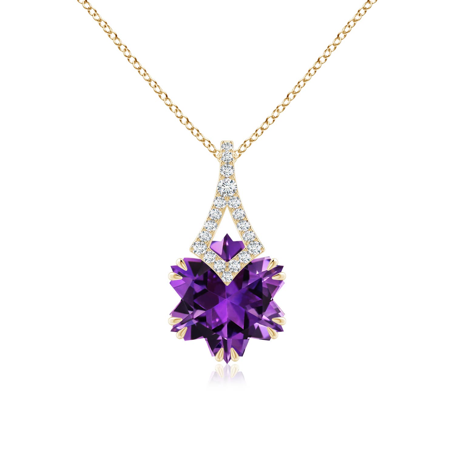 AAAA - Amethyst / 4.61 CT / 14 KT Yellow Gold