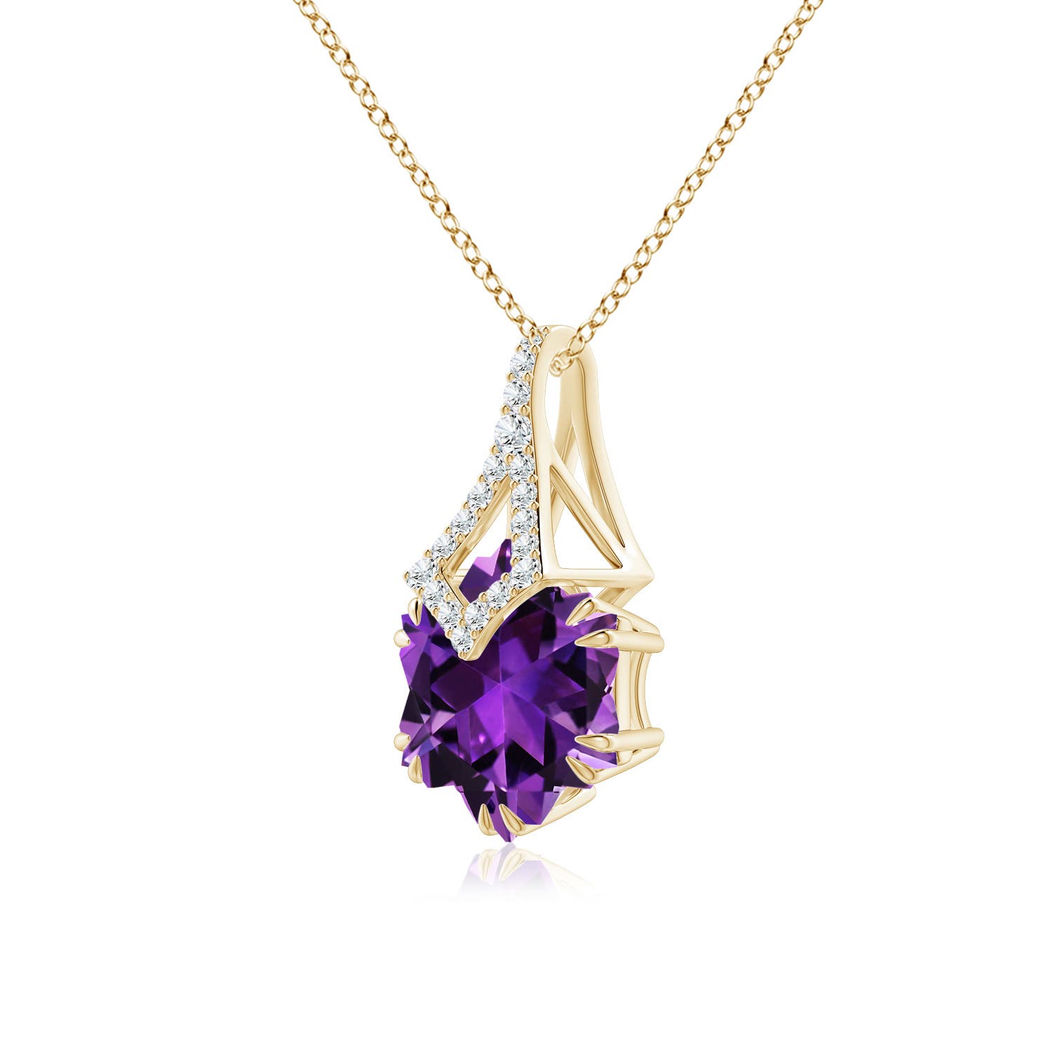 AAAA - Amethyst / 4.61 CT / 14 KT Yellow Gold