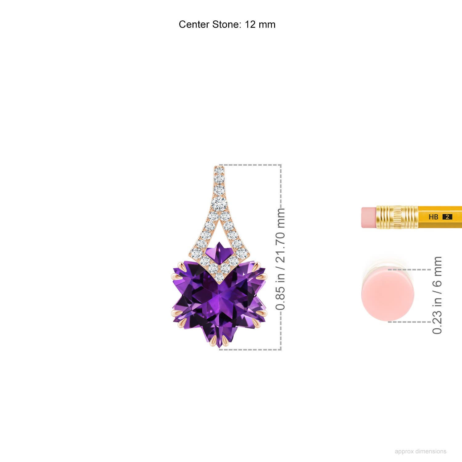 AAAA - Amethyst / 7.4 CT / 14 KT Rose Gold