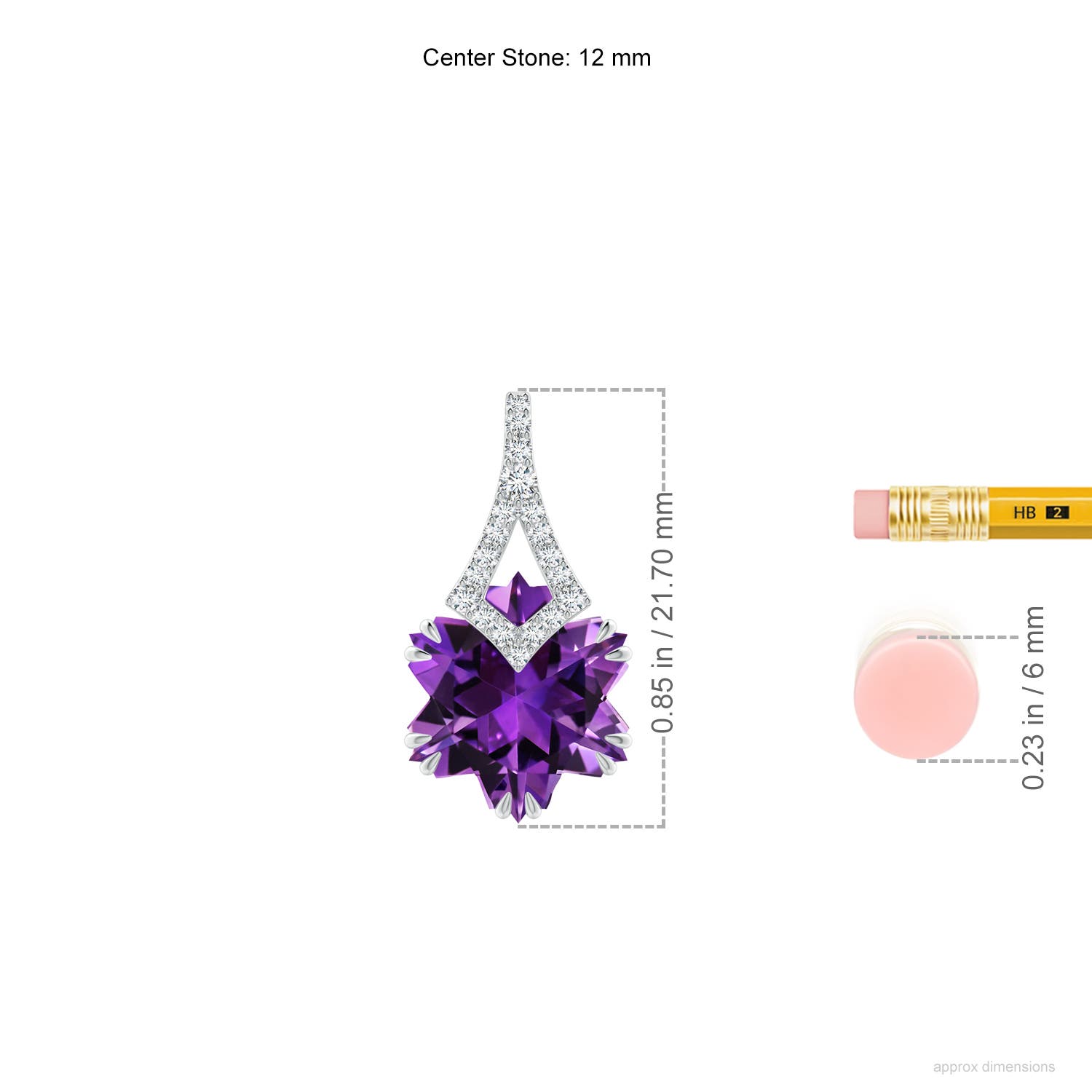 AAAA - Amethyst / 7.4 CT / 14 KT White Gold