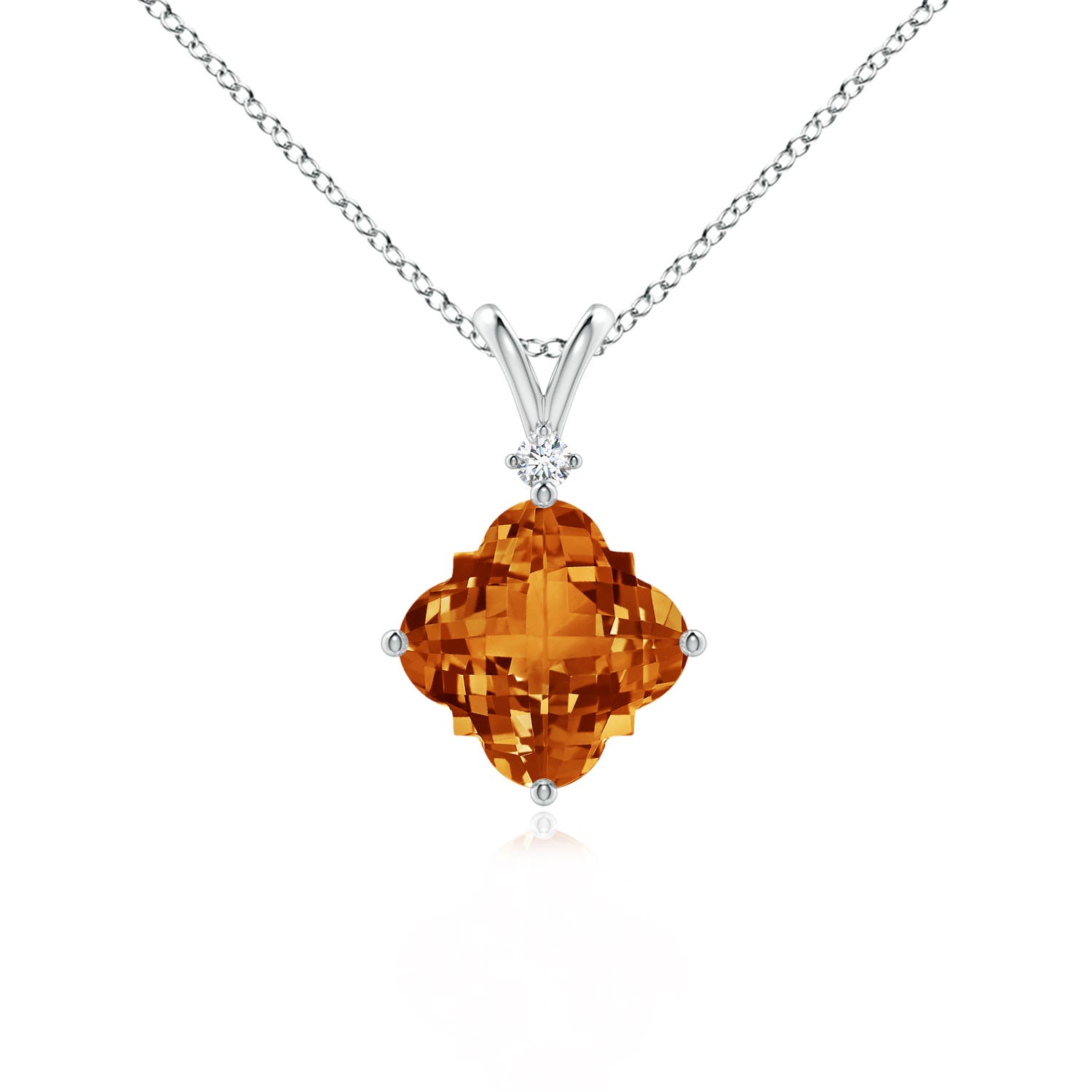 AAAA - Citrine / 1.23 CT / 14 KT White Gold