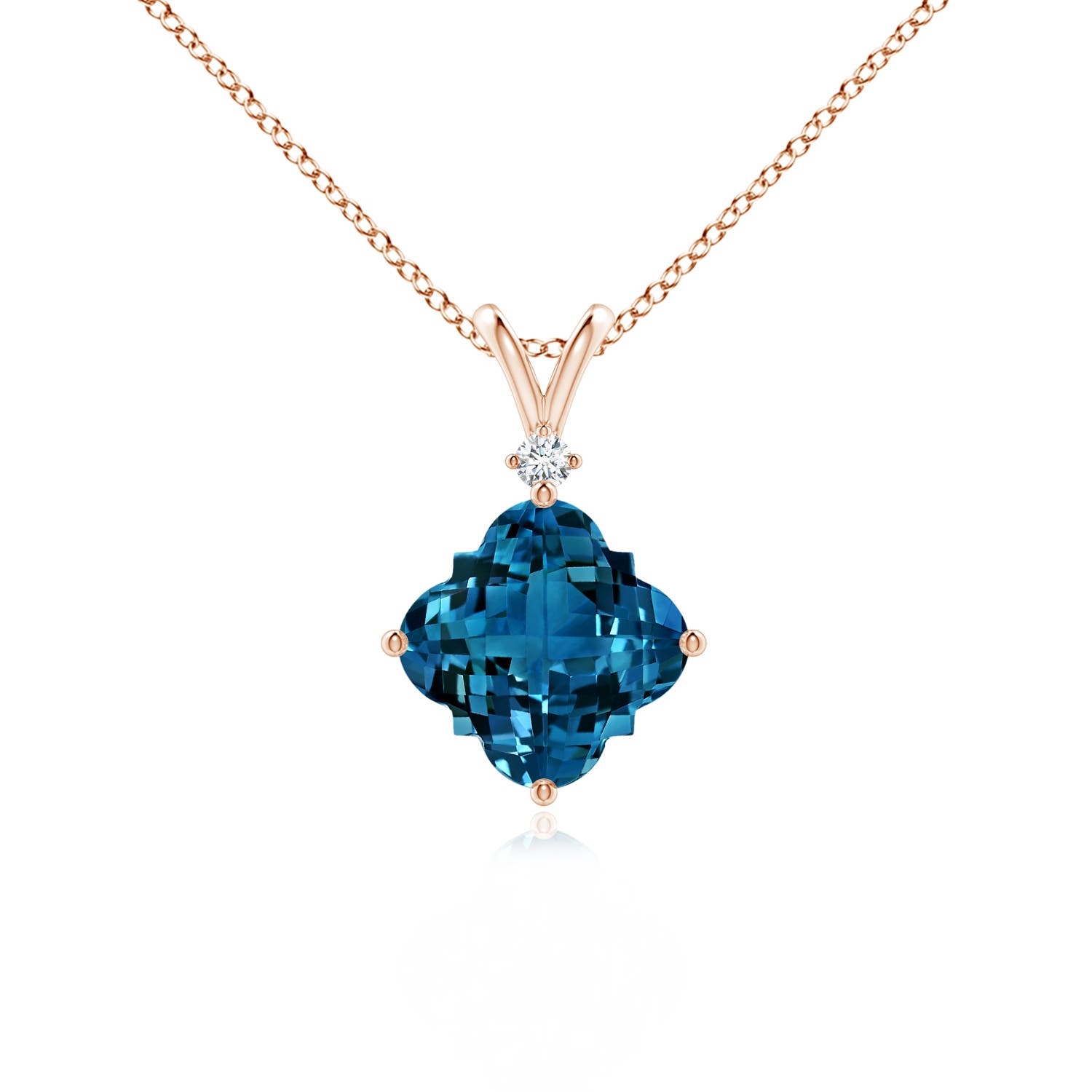 AAAA - London Blue Topaz / 1.43 CT / 14 KT Rose Gold