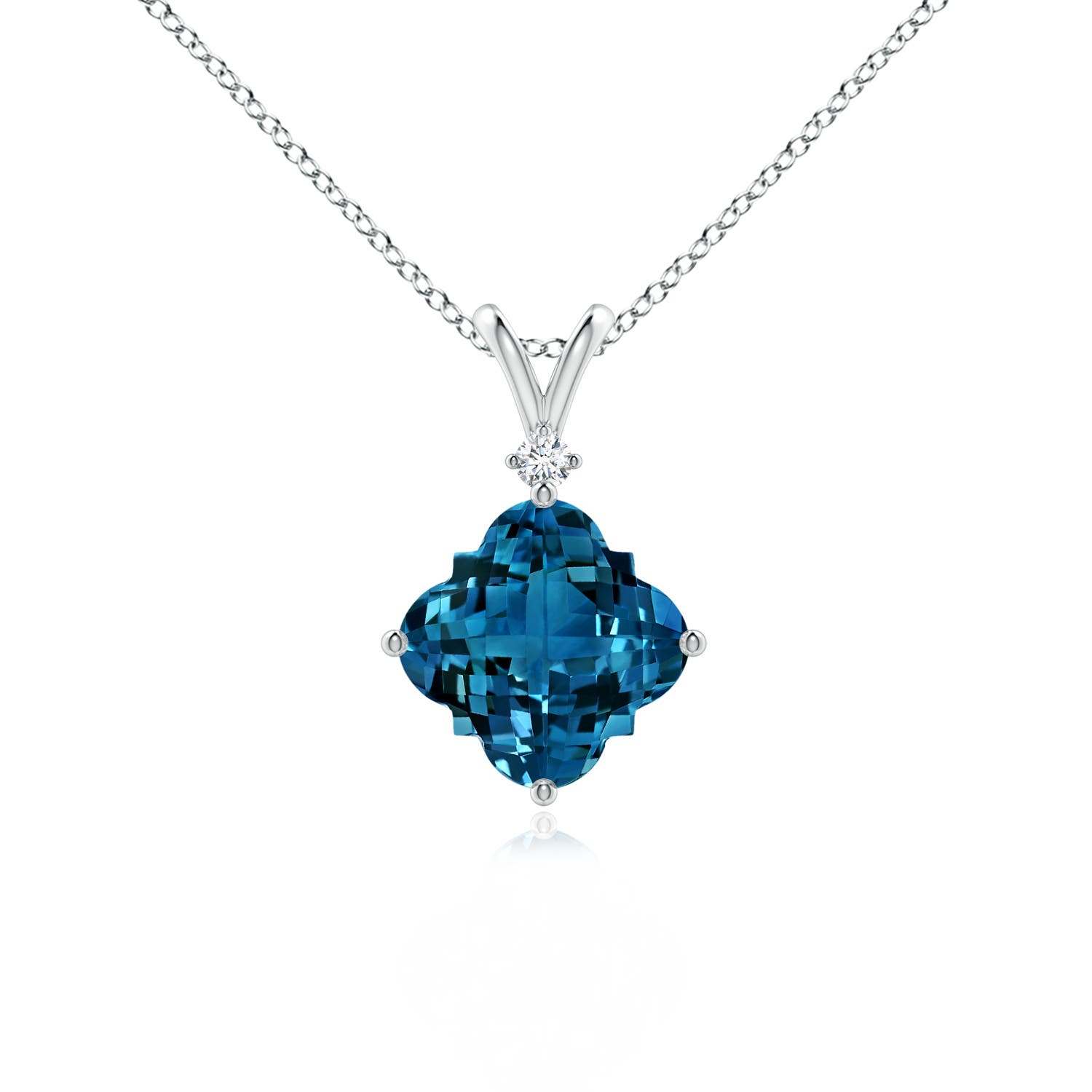 AAAA - London Blue Topaz / 1.43 CT / 14 KT White Gold