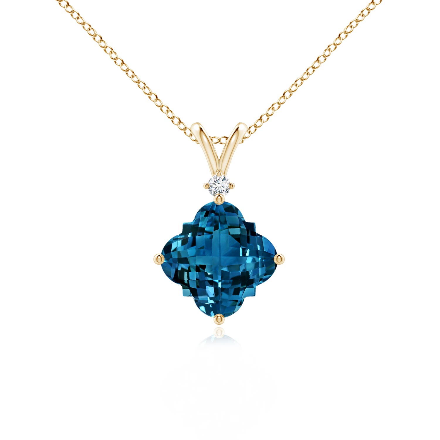 AAAA - London Blue Topaz / 1.43 CT / 14 KT Yellow Gold