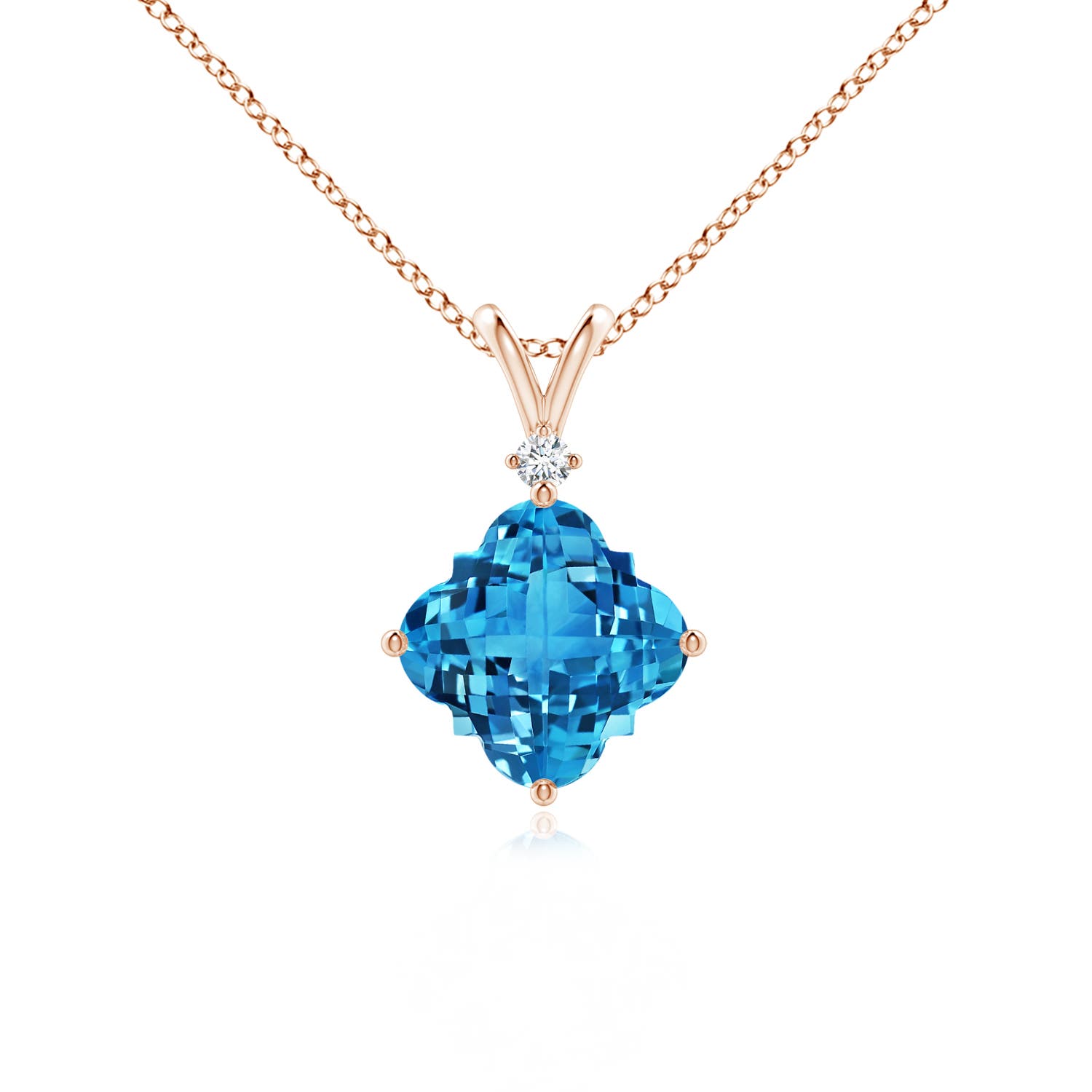 AAAA - Swiss Blue Topaz / 1.73 CT / 14 KT Rose Gold