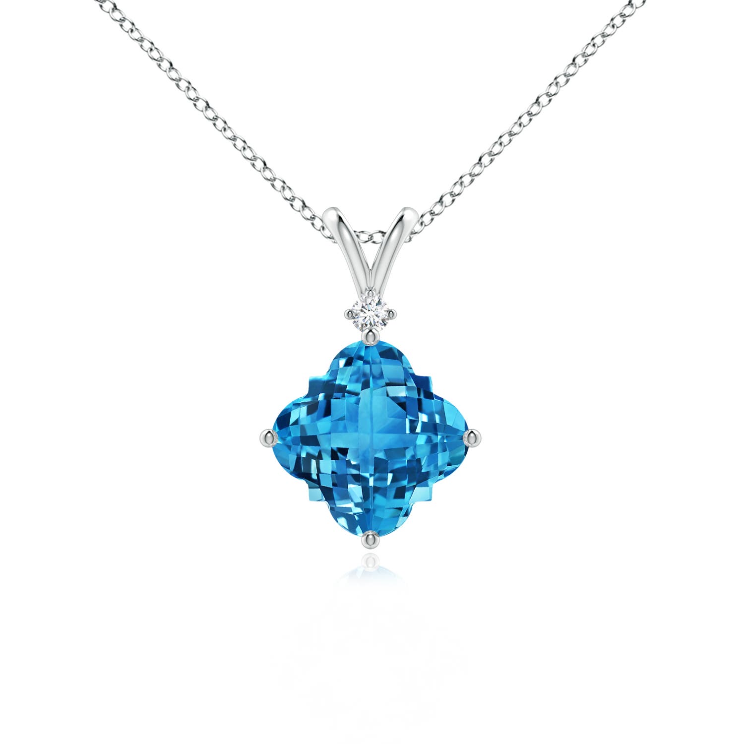 AAAA - Swiss Blue Topaz / 1.73 CT / 14 KT White Gold