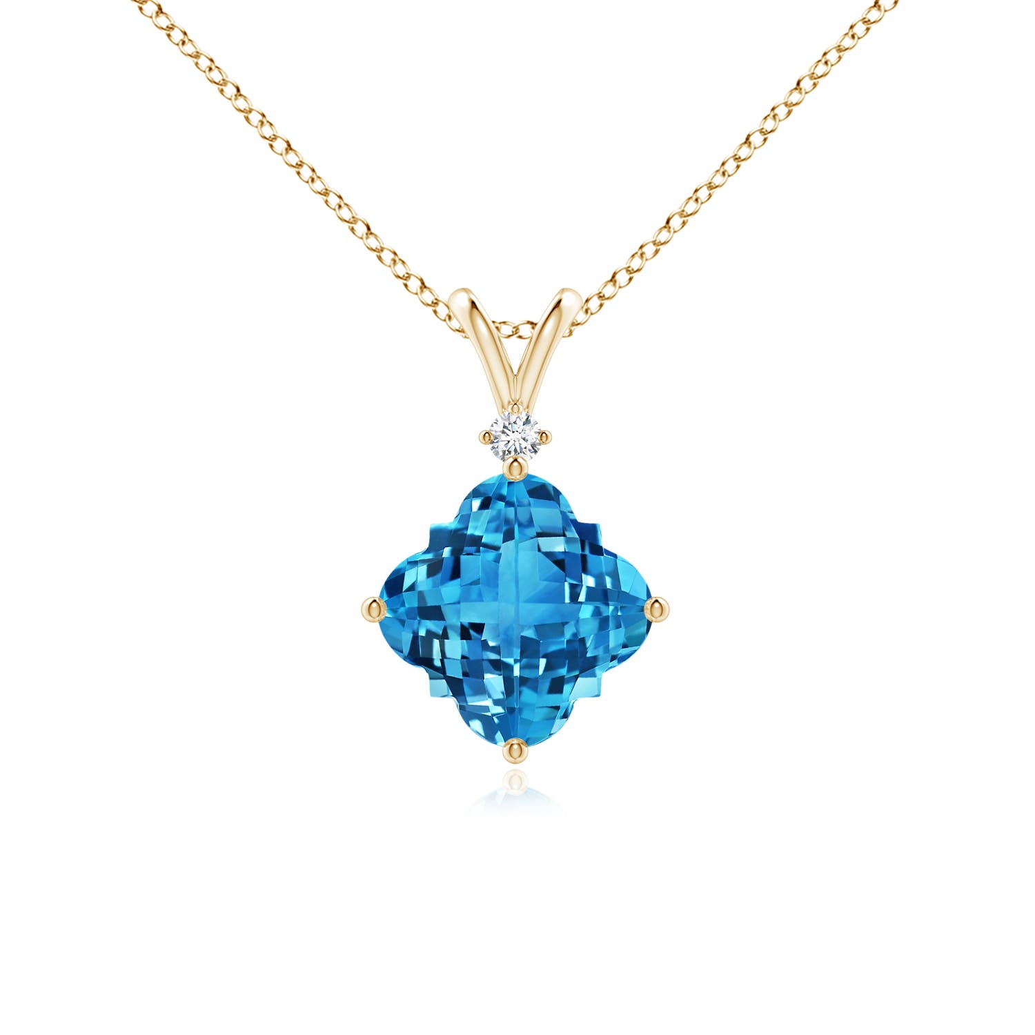 AAAA - Swiss Blue Topaz / 1.73 CT / 14 KT Yellow Gold