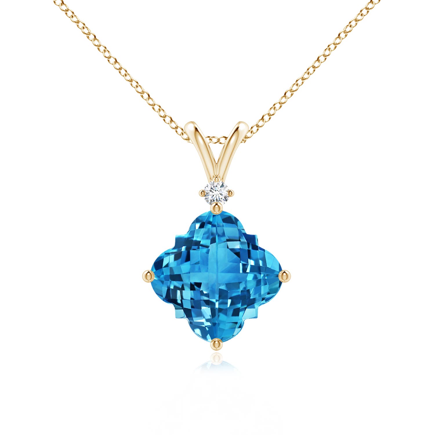 AAAA - Swiss Blue Topaz / 3.24 CT / 14 KT Yellow Gold