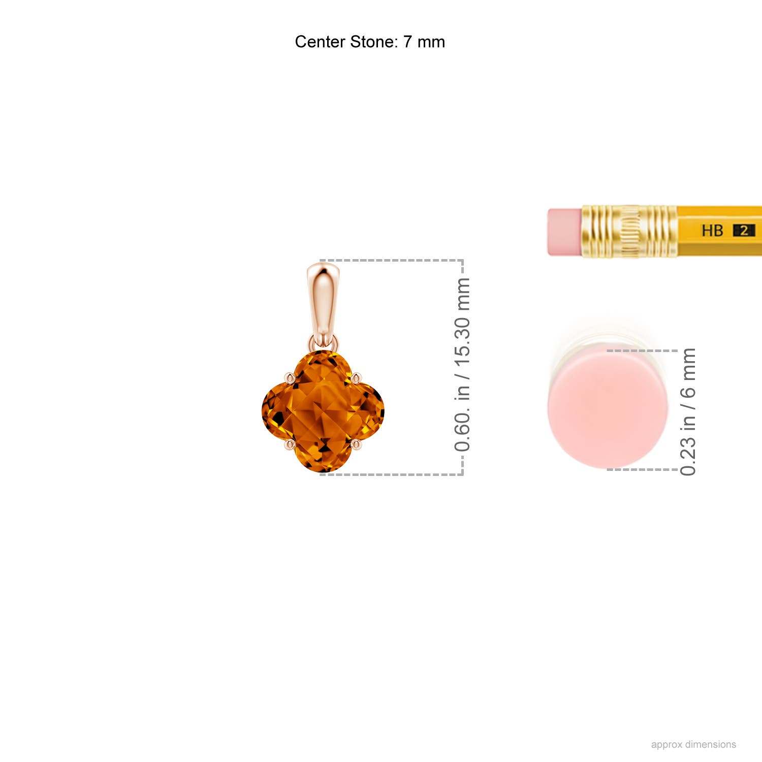 AAAA - Citrine / 1.5 CT / 14 KT Rose Gold