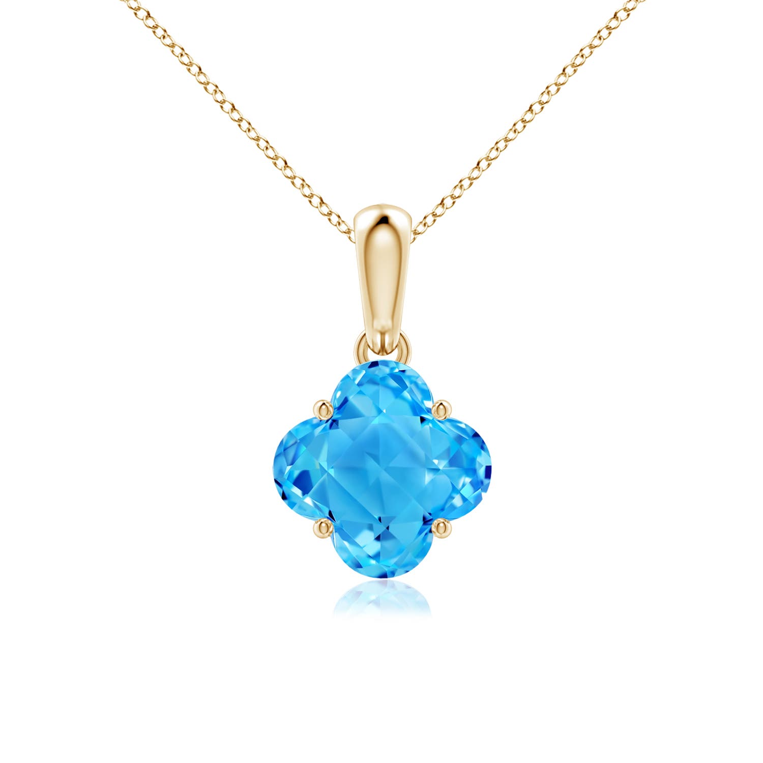 AAAA - Swiss Blue Topaz / 1.8 CT / 14 KT Yellow Gold