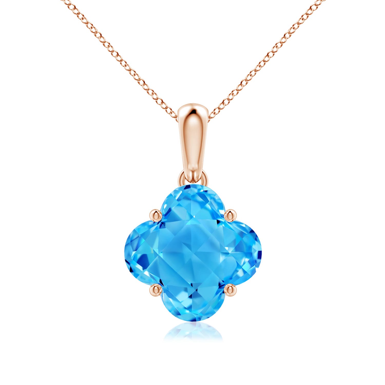 AAAA - Swiss Blue Topaz / 2.7 CT / 14 KT Rose Gold