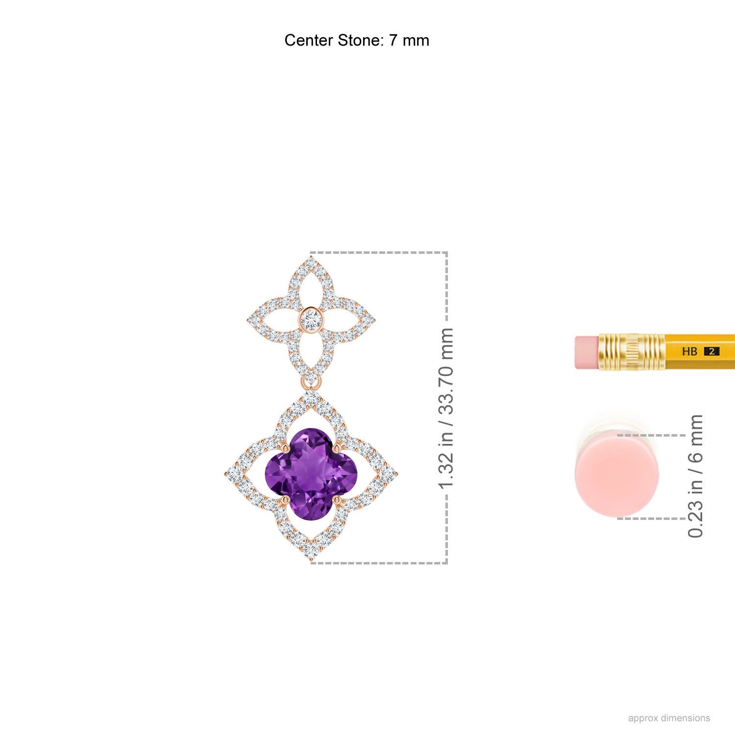 AAAA - Amethyst / 1.9 CT / 14 KT Rose Gold