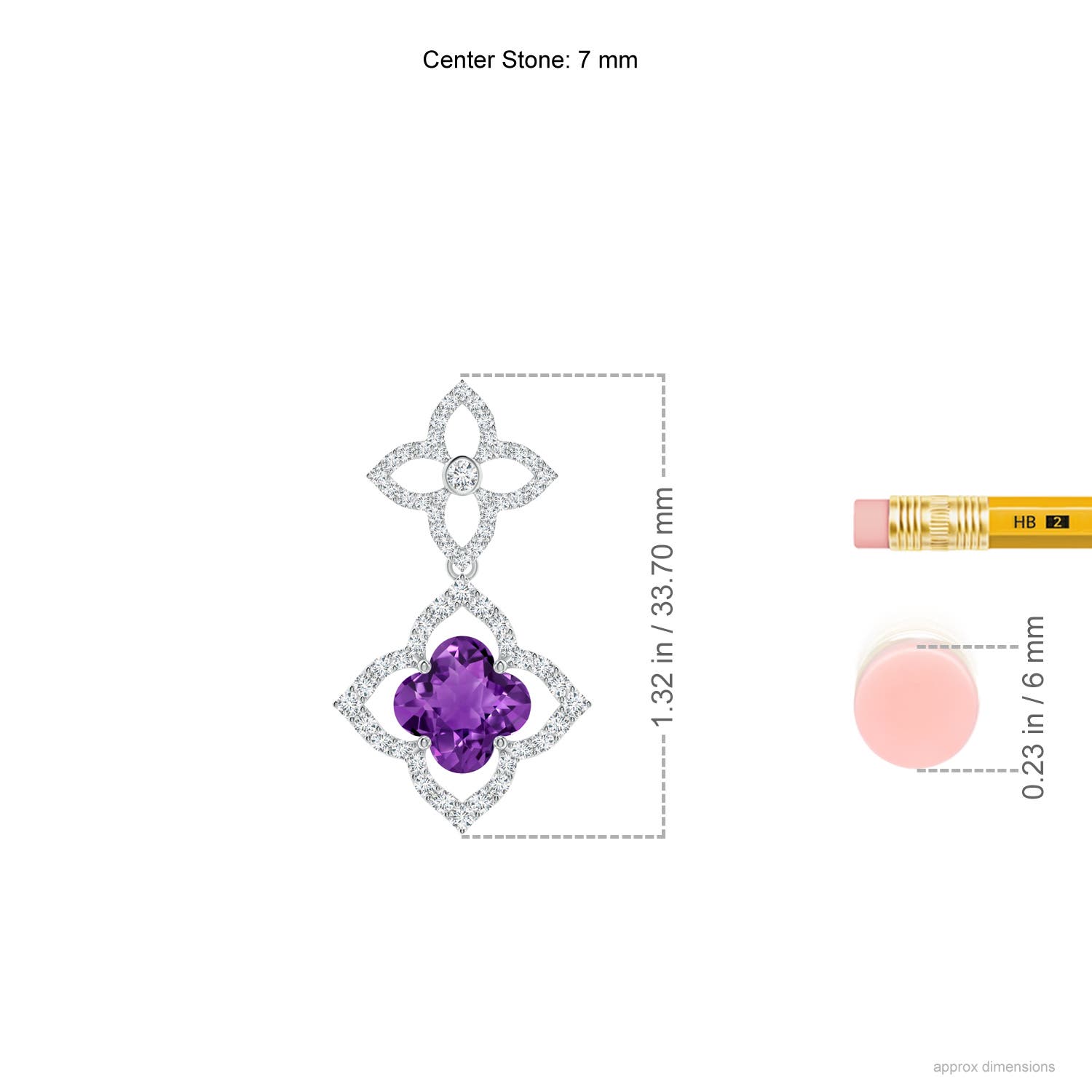 AAAA - Amethyst / 1.9 CT / 14 KT White Gold