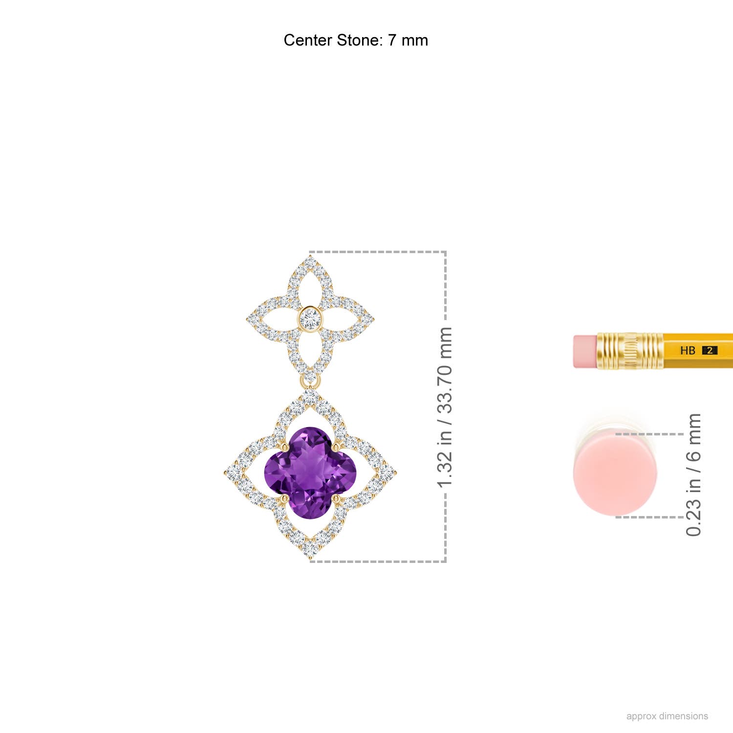 AAAA - Amethyst / 1.9 CT / 14 KT Yellow Gold